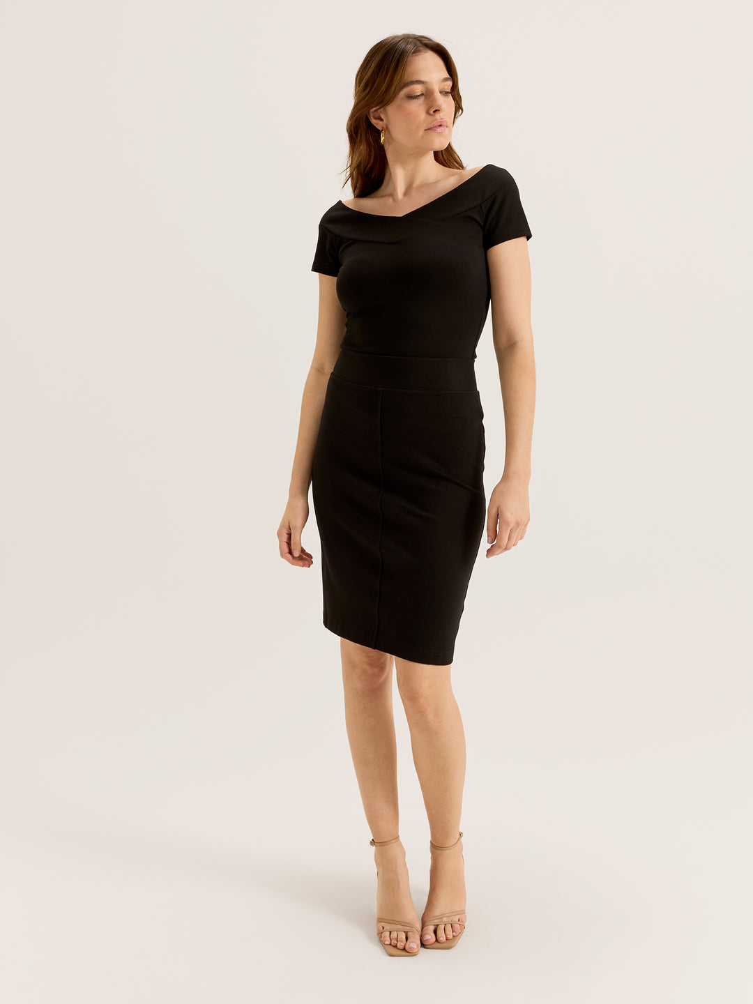 Hepburn Ponte Skirt