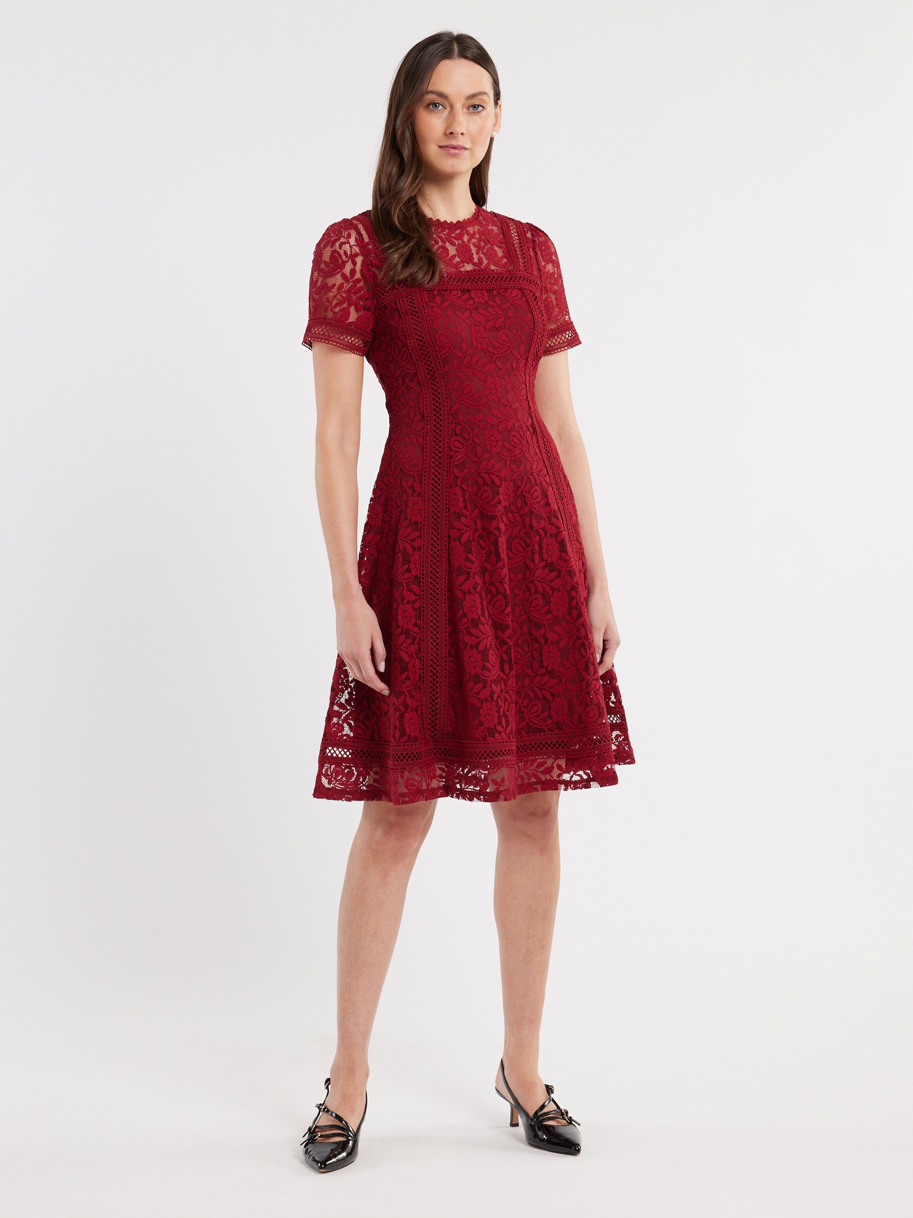 Womens Review Australia Dresses  Cleo Fit And Flare Dress Berry