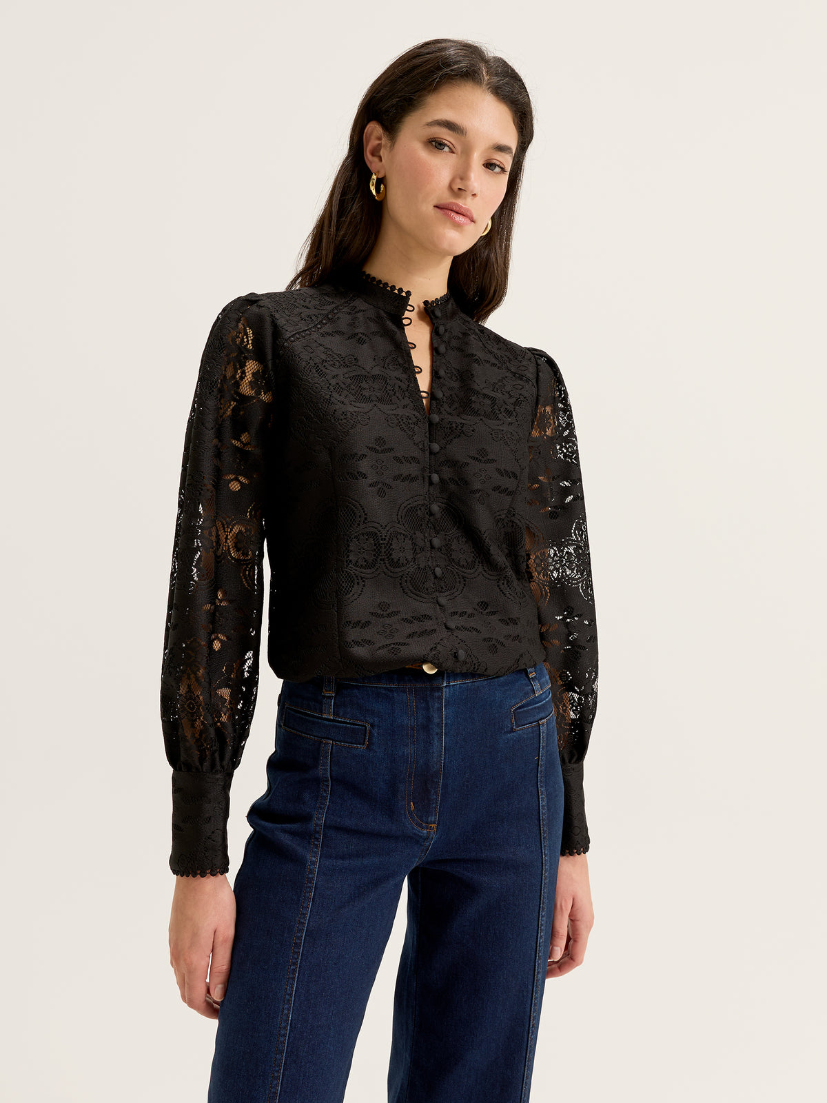 Nostalgia Lace Collared Blouse in Black – Review Australia