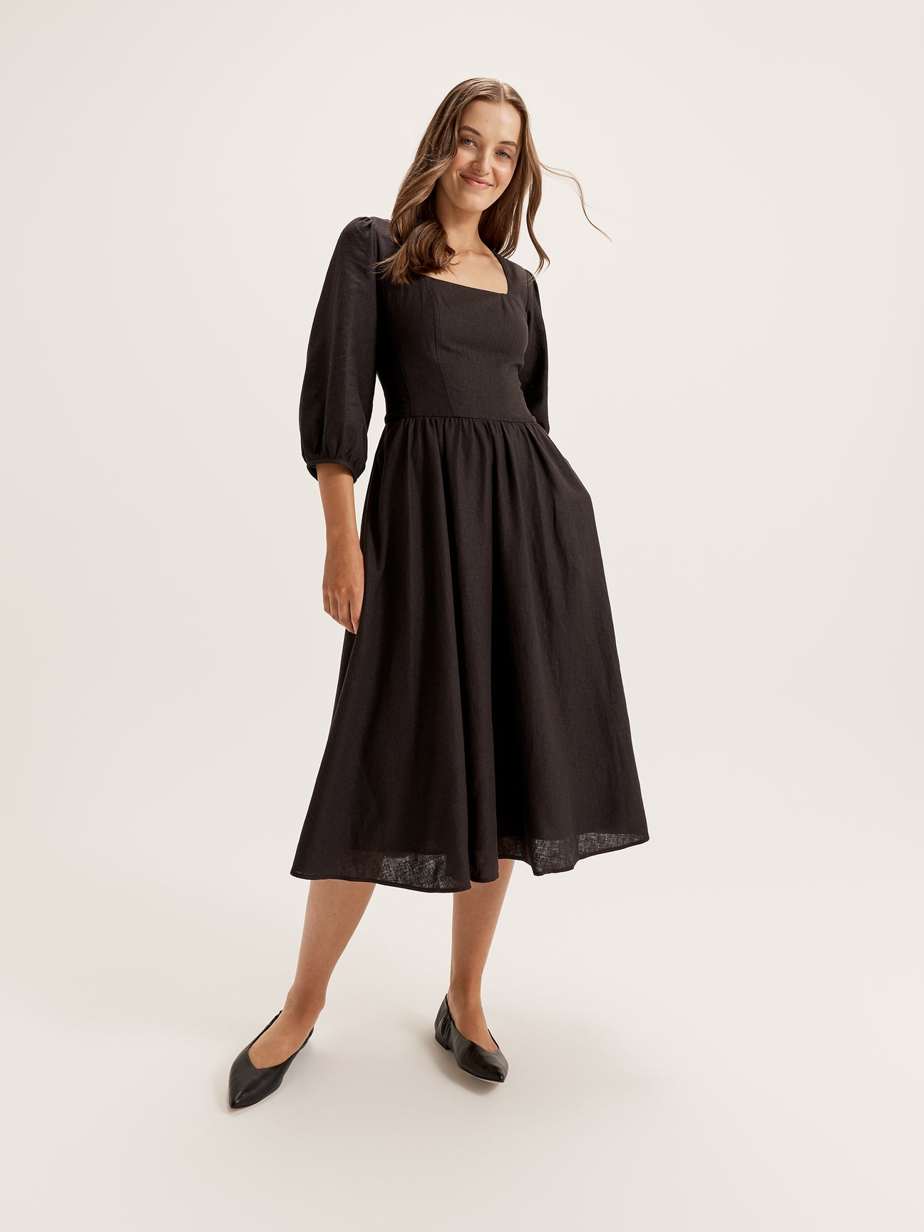Women's Midi Dress with 3/4 Sleeves from Review Australia