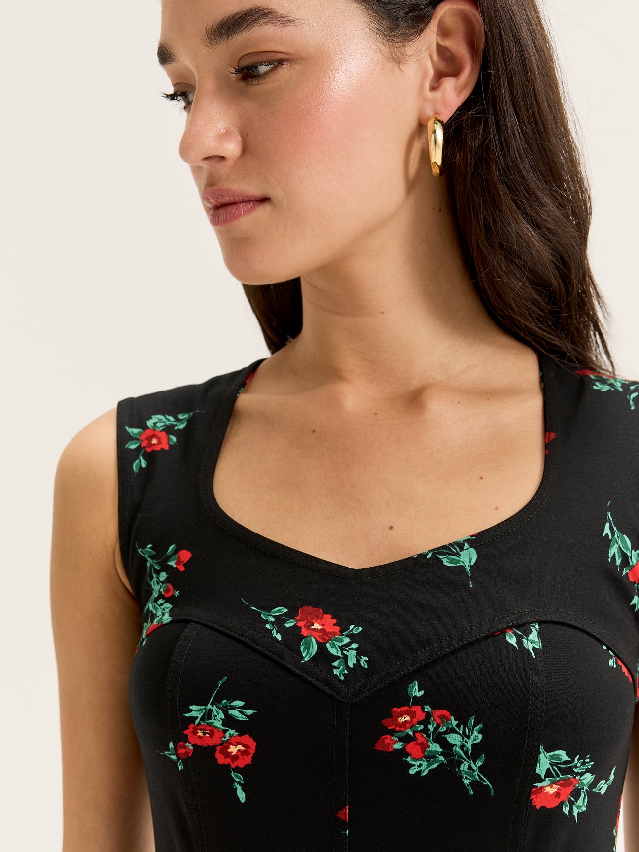 Women's Sleeveless Midi Dress with Floral Print from Review Australia