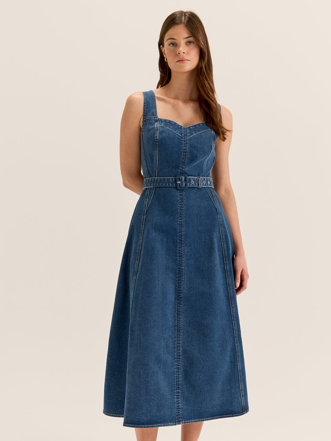 Farrah Denim Midi Dress