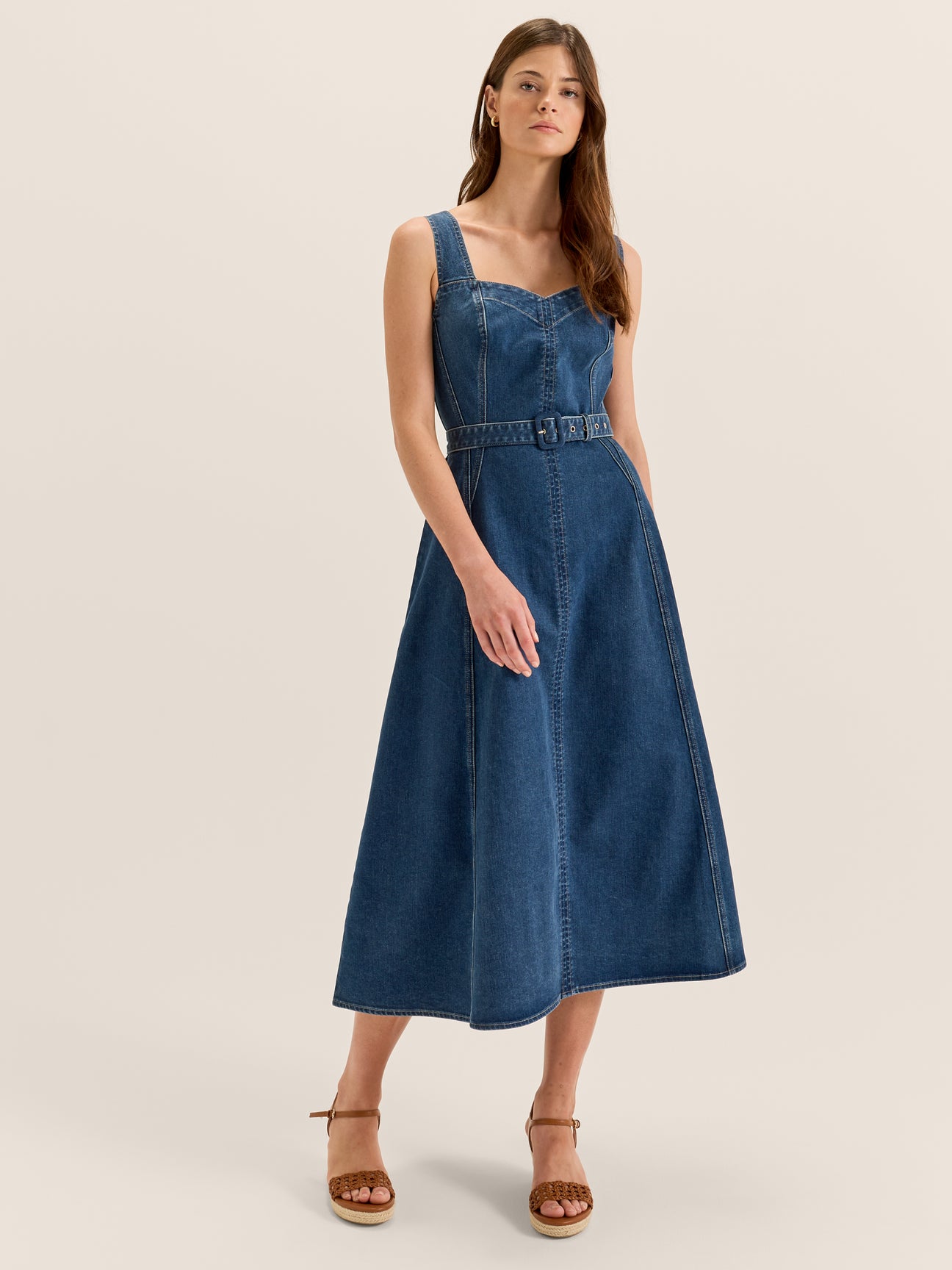 Farrah Denim Midi Dress