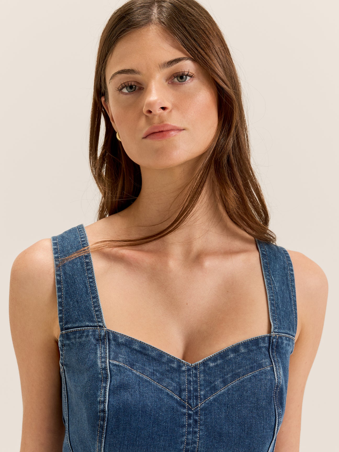 Farrah Denim Midi Dress