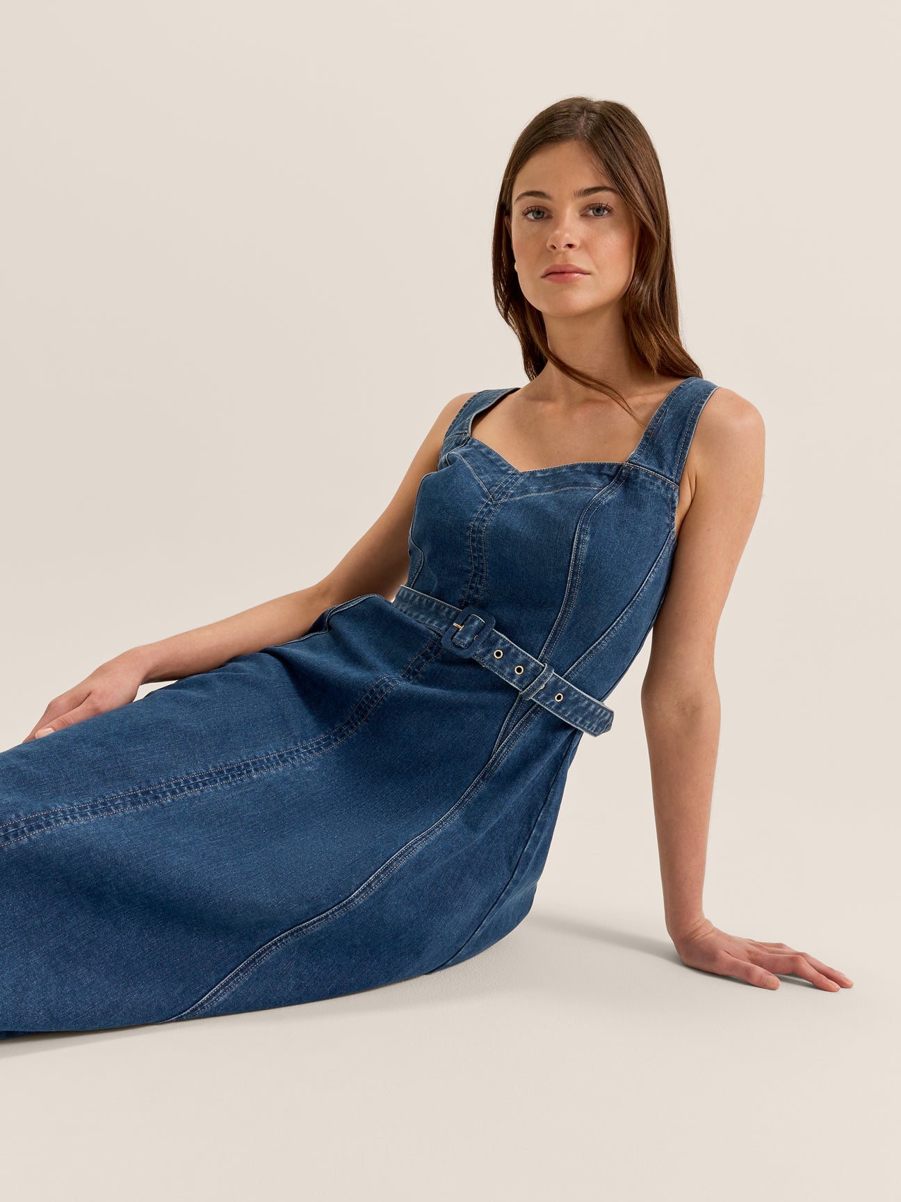 Farrah Denim Midi Dress