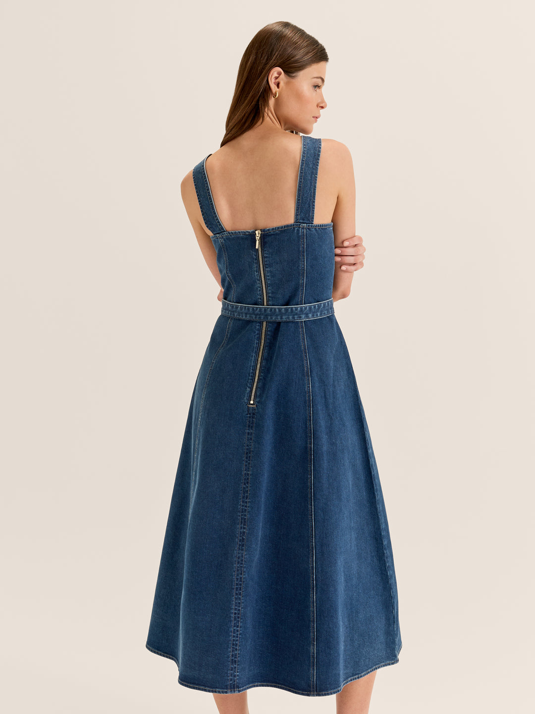 Farrah Denim Midi Dress