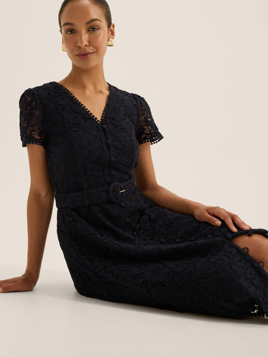 Isadora Lace Shirt Dress