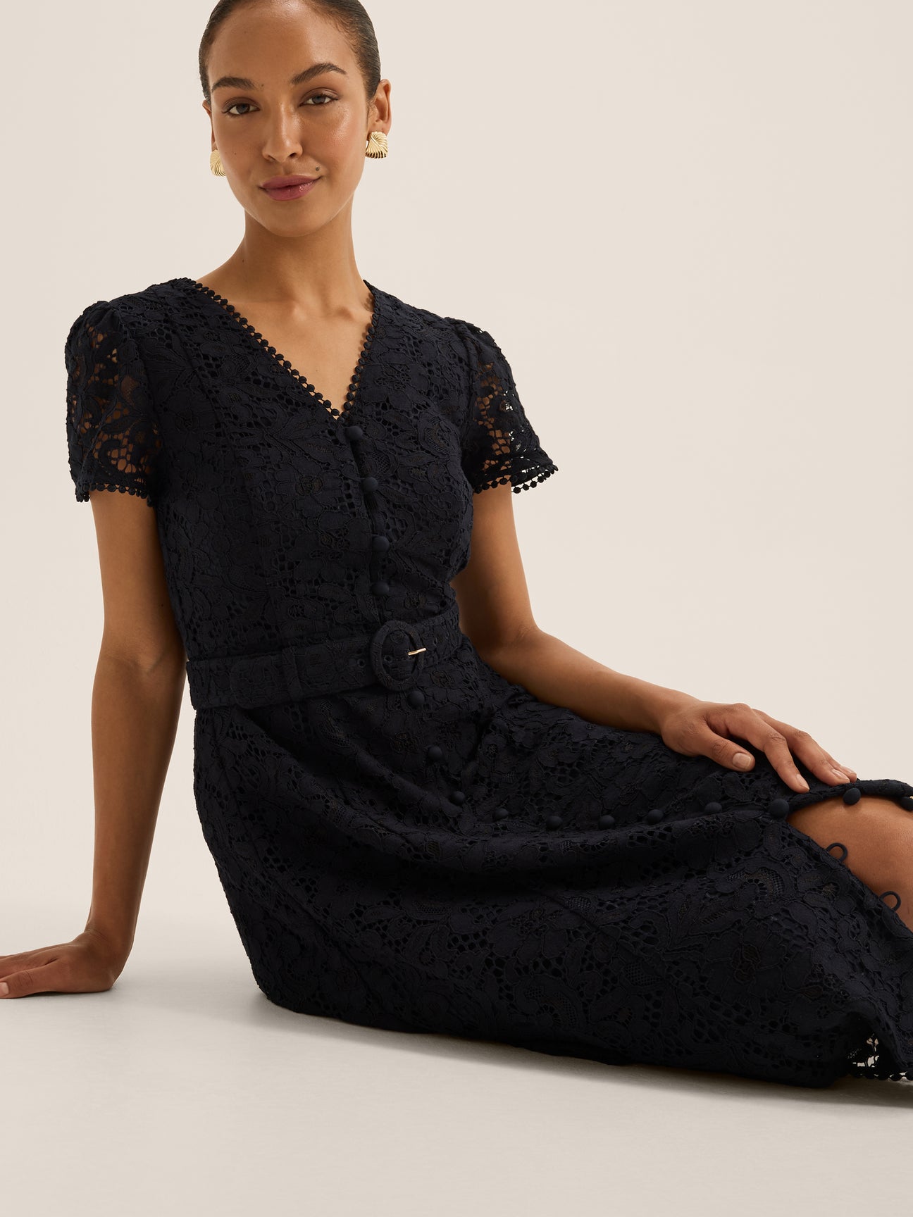 Isadora Lace Shirt Dress