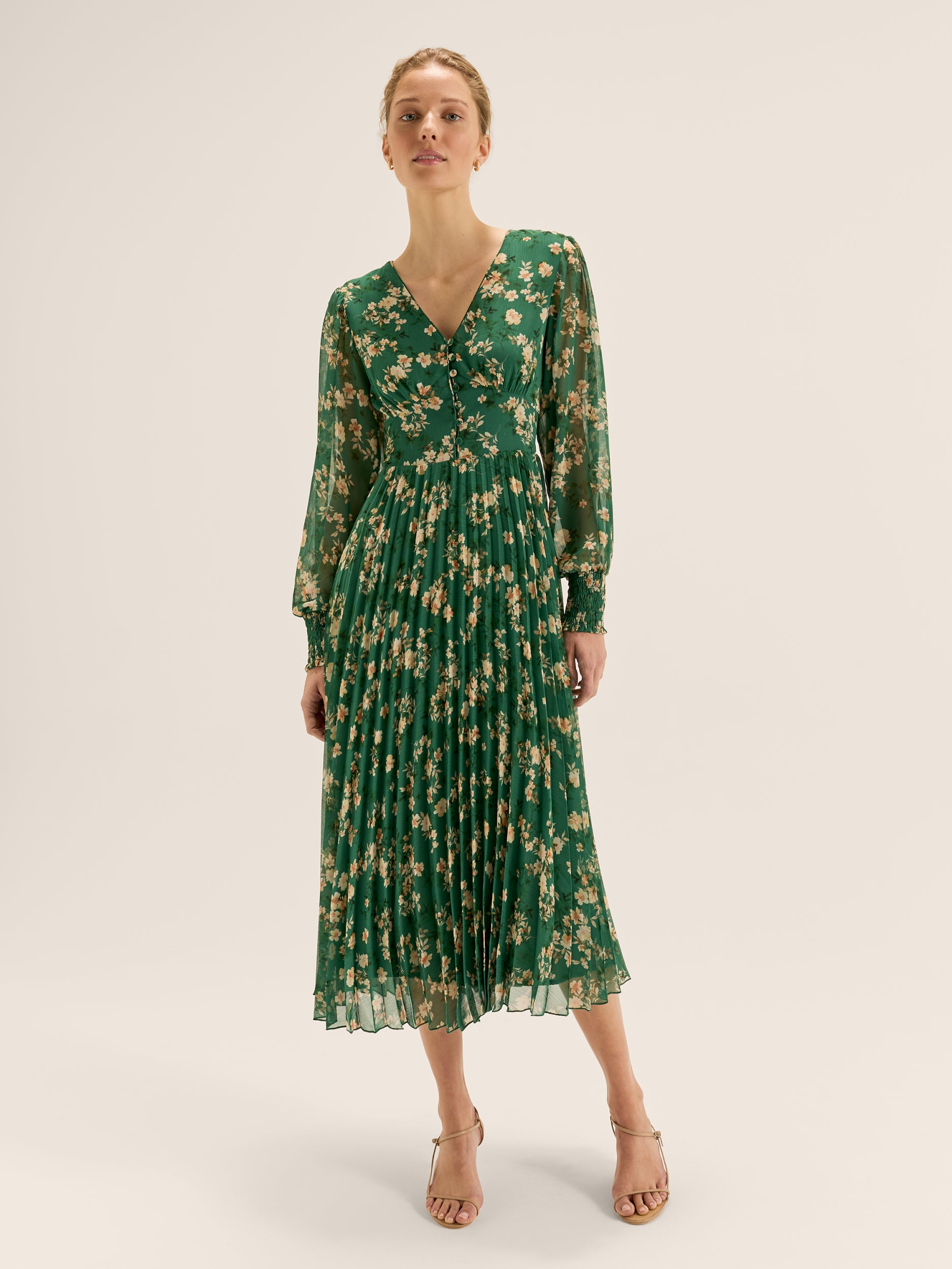 Meadows Green Floral Midi Dress | Review Australia