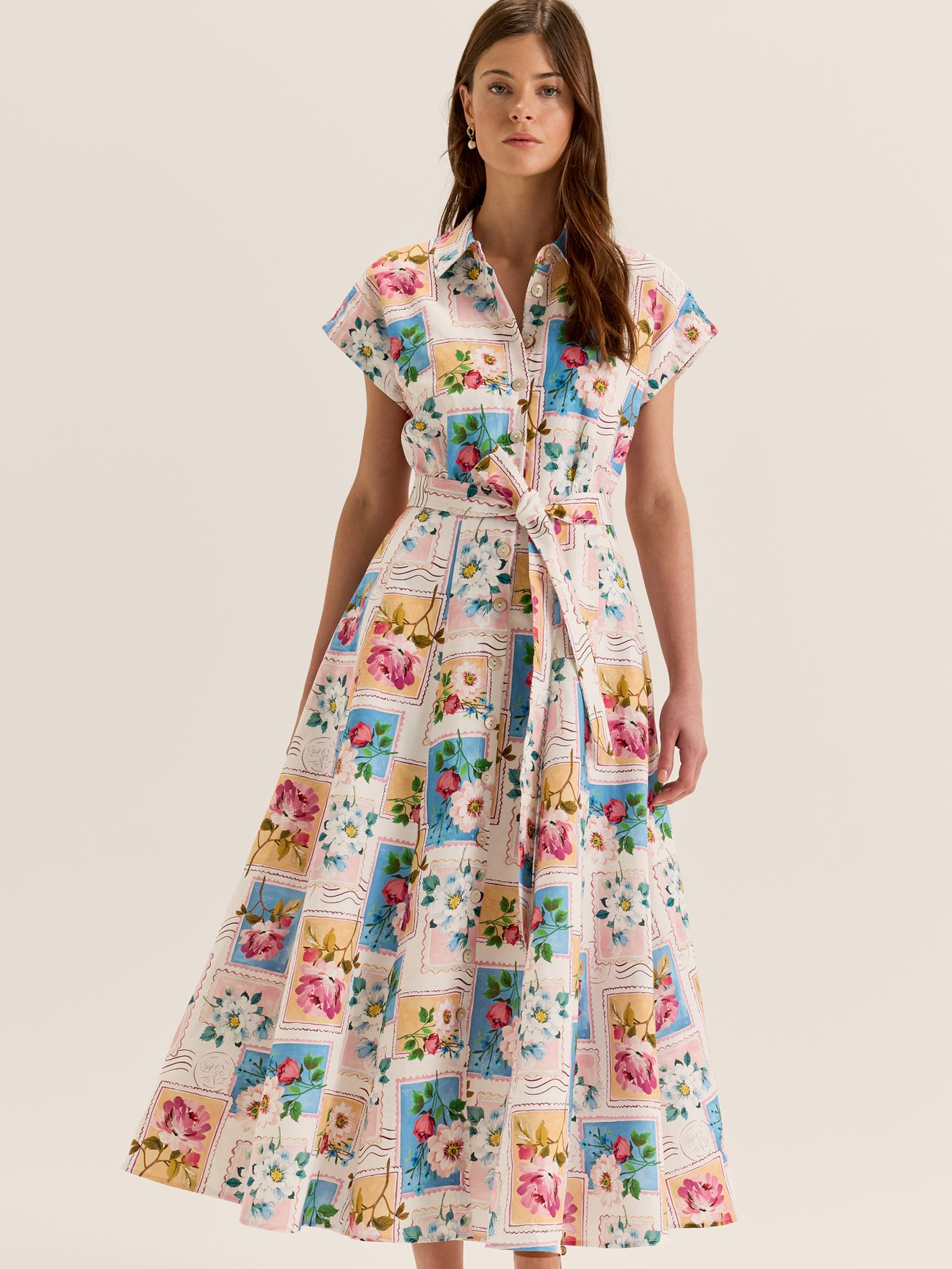 Postcards Shirt Dress