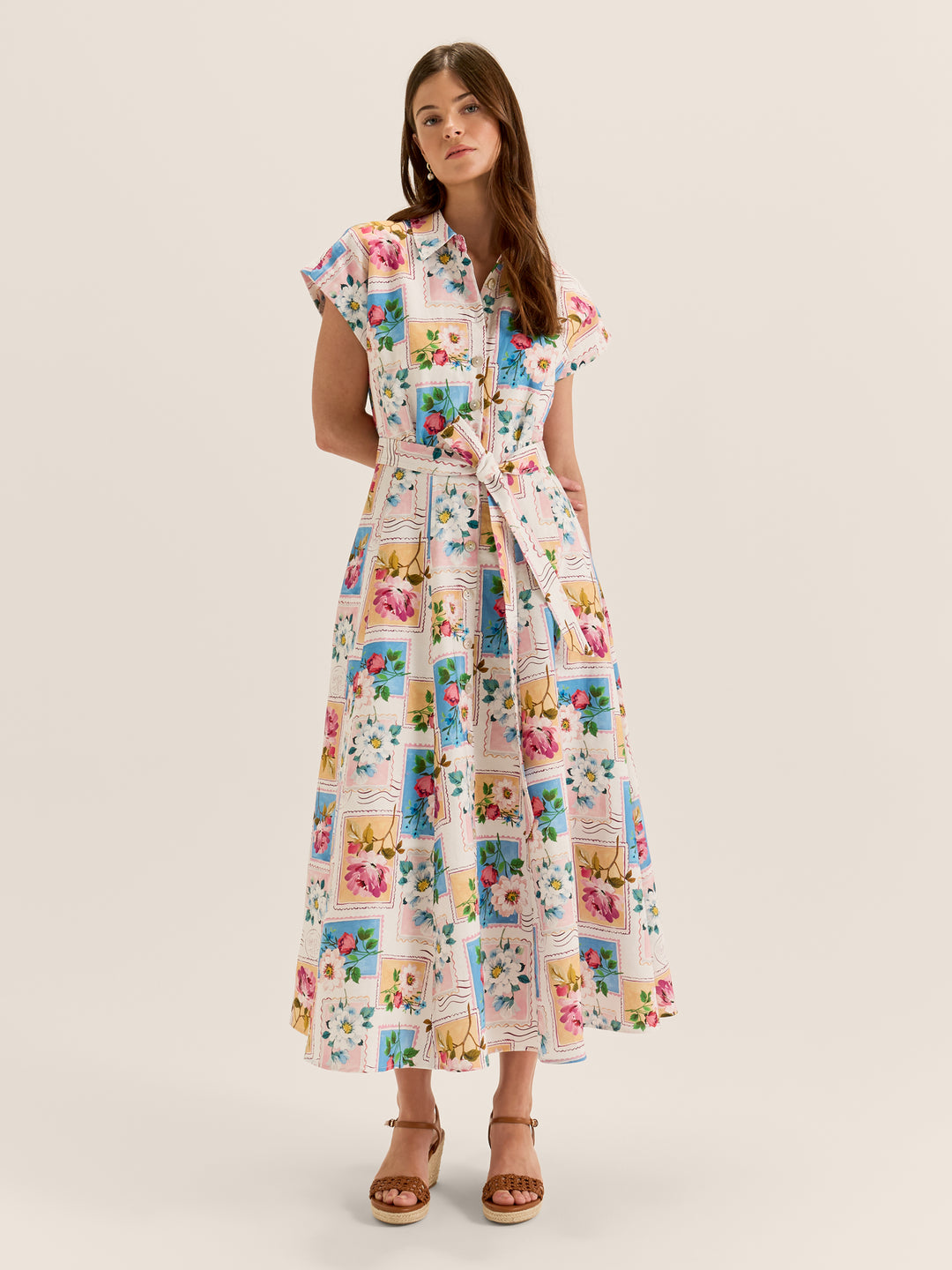 Postcards Shirt Dress