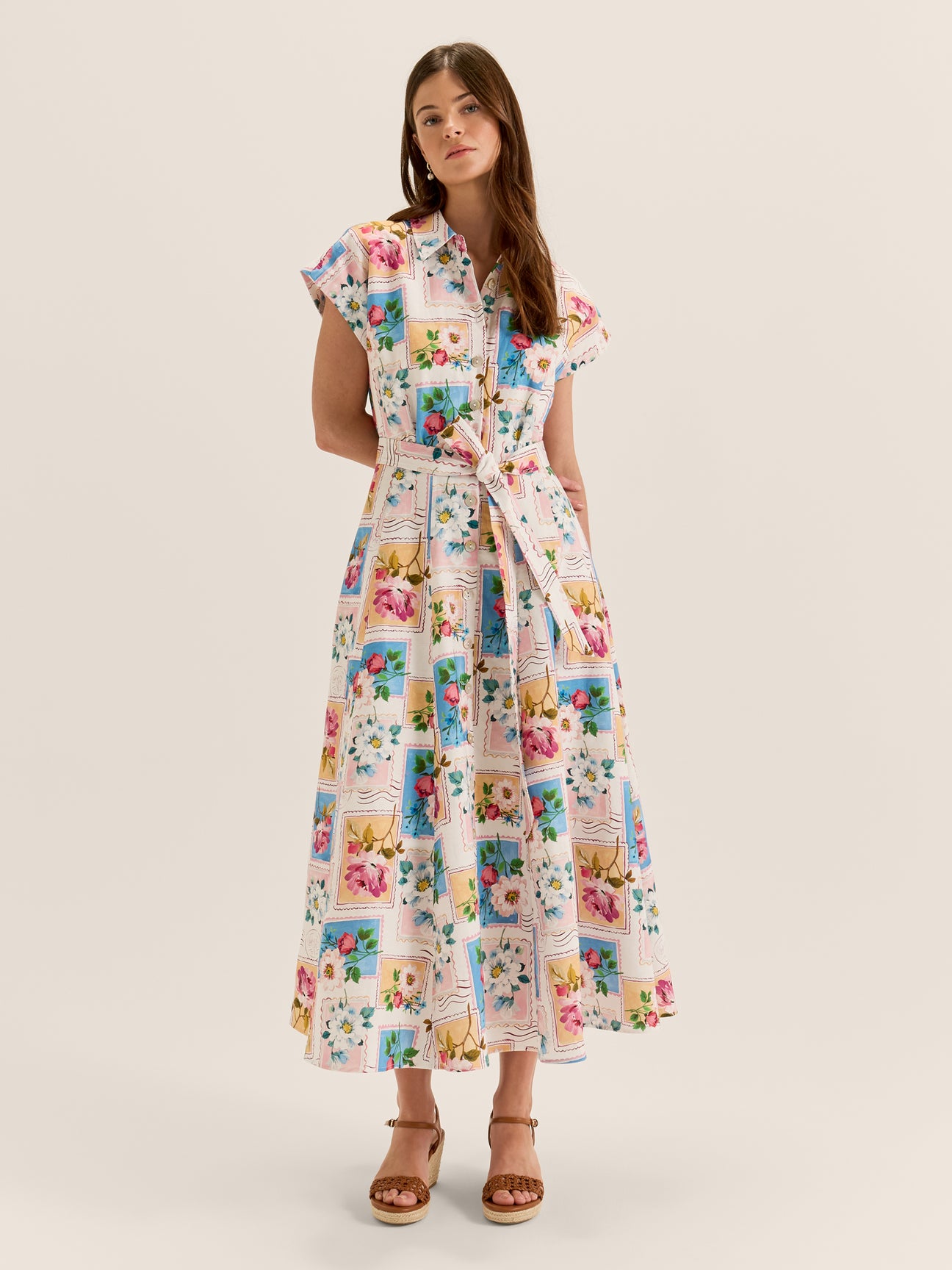 Postcards Shirt Dress