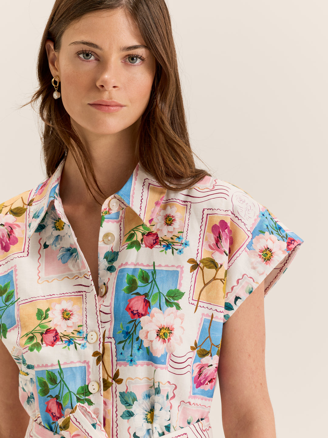 Postcards Shirt Dress