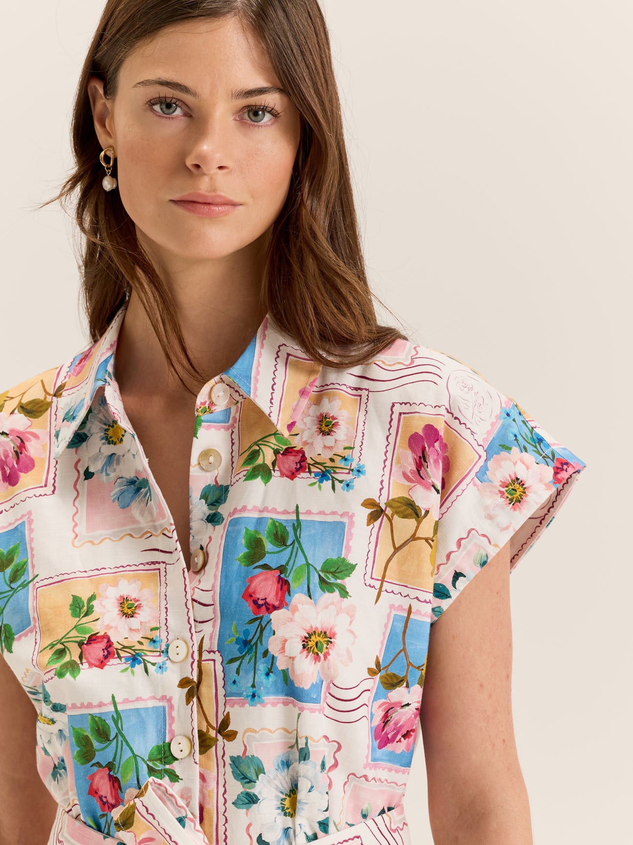 Postcards Shirt Dress