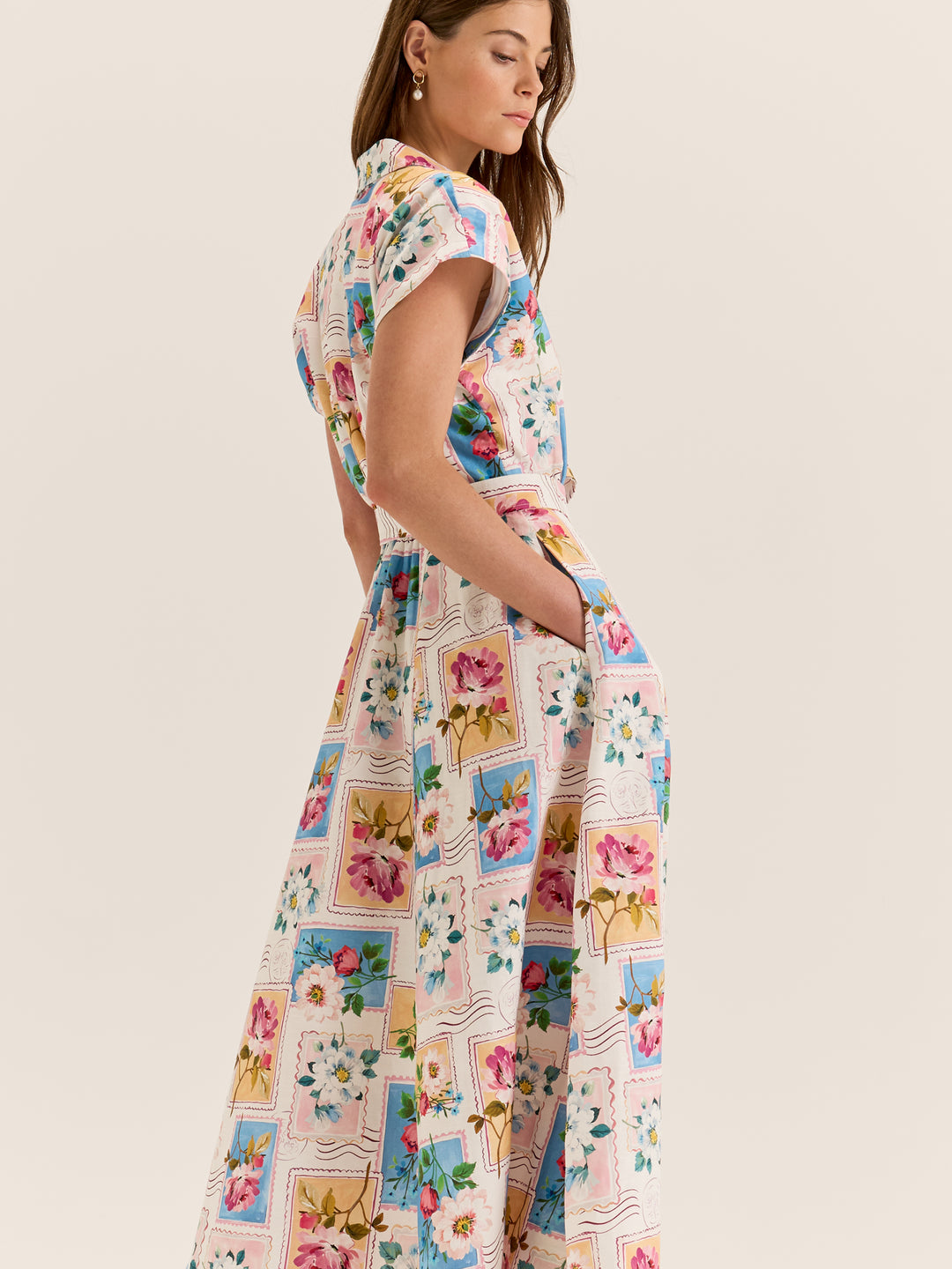 Postcards Shirt Dress