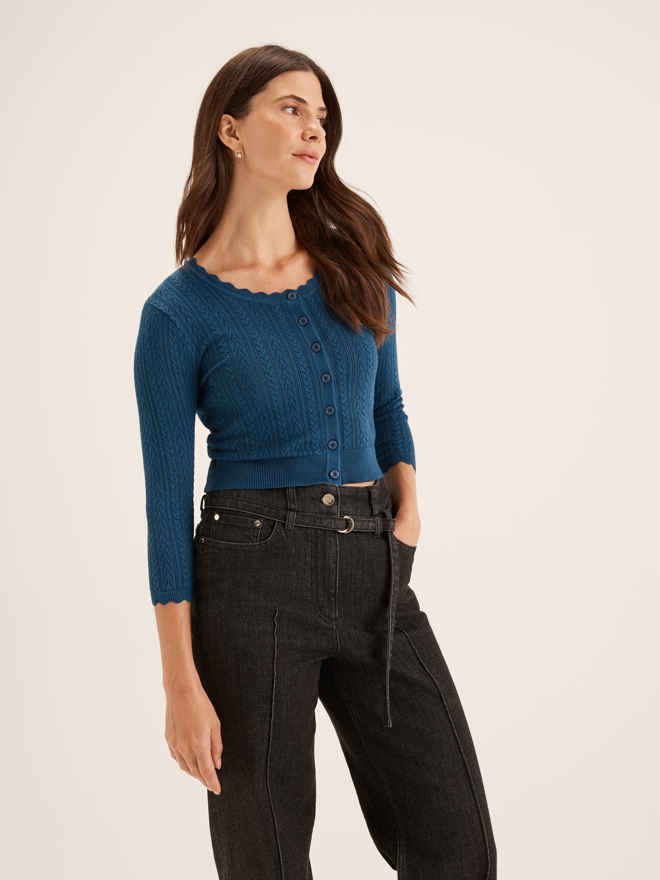 Hazel 3/4 Sleeve Cardigan