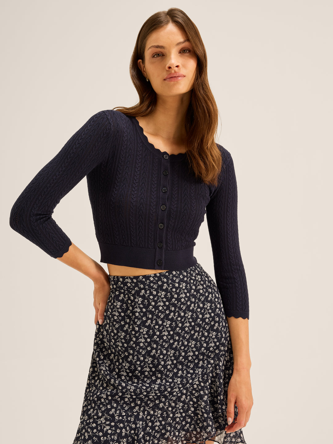 Hazel 3/4 Sleeve Cardigan