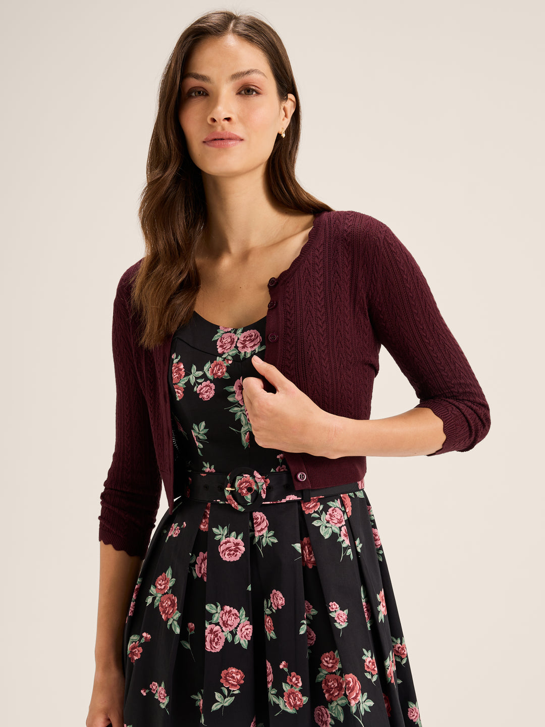 Hazel 3/4 Sleeve Cardigan