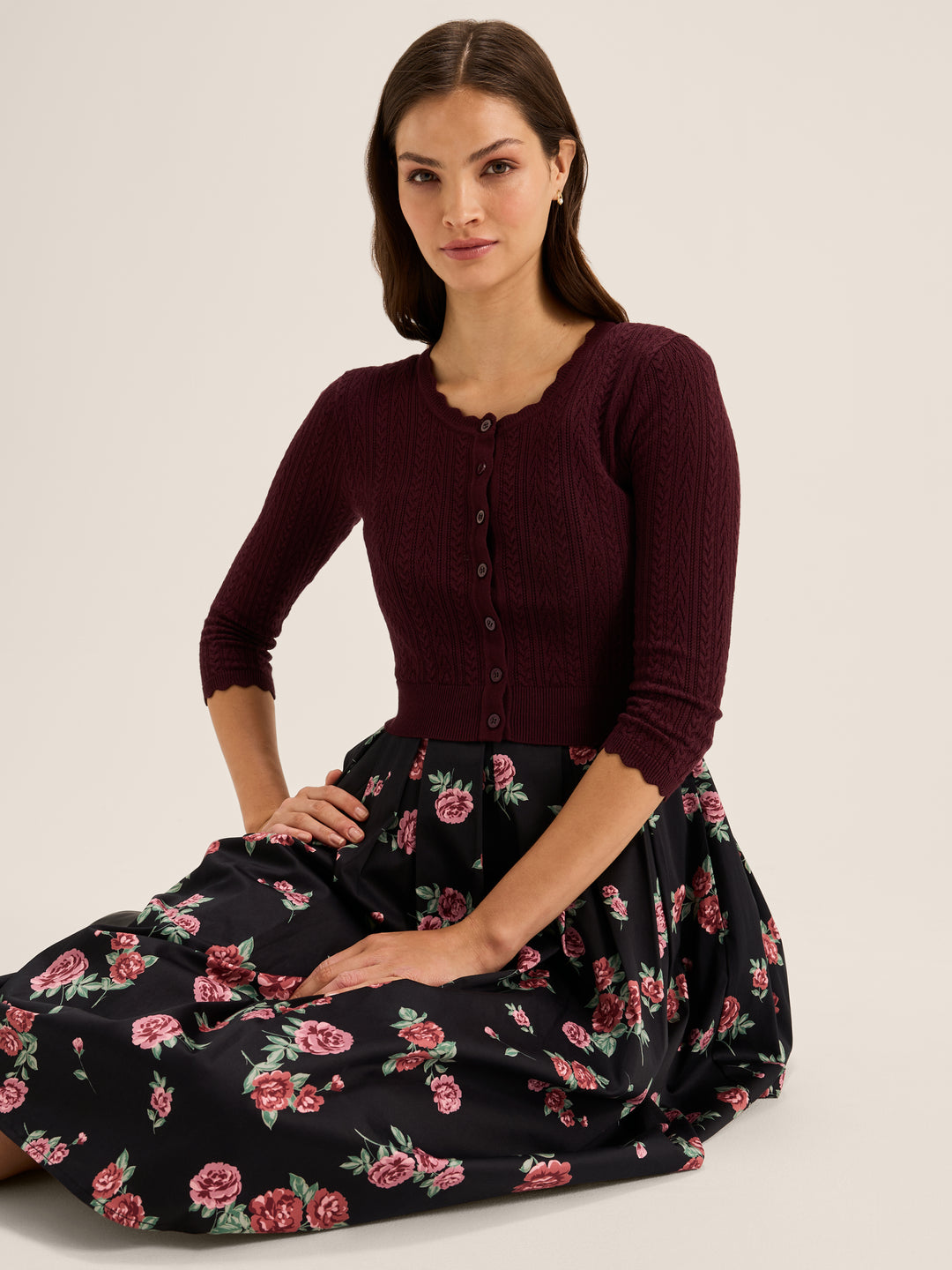 Hazel 3/4 Sleeve Cardigan