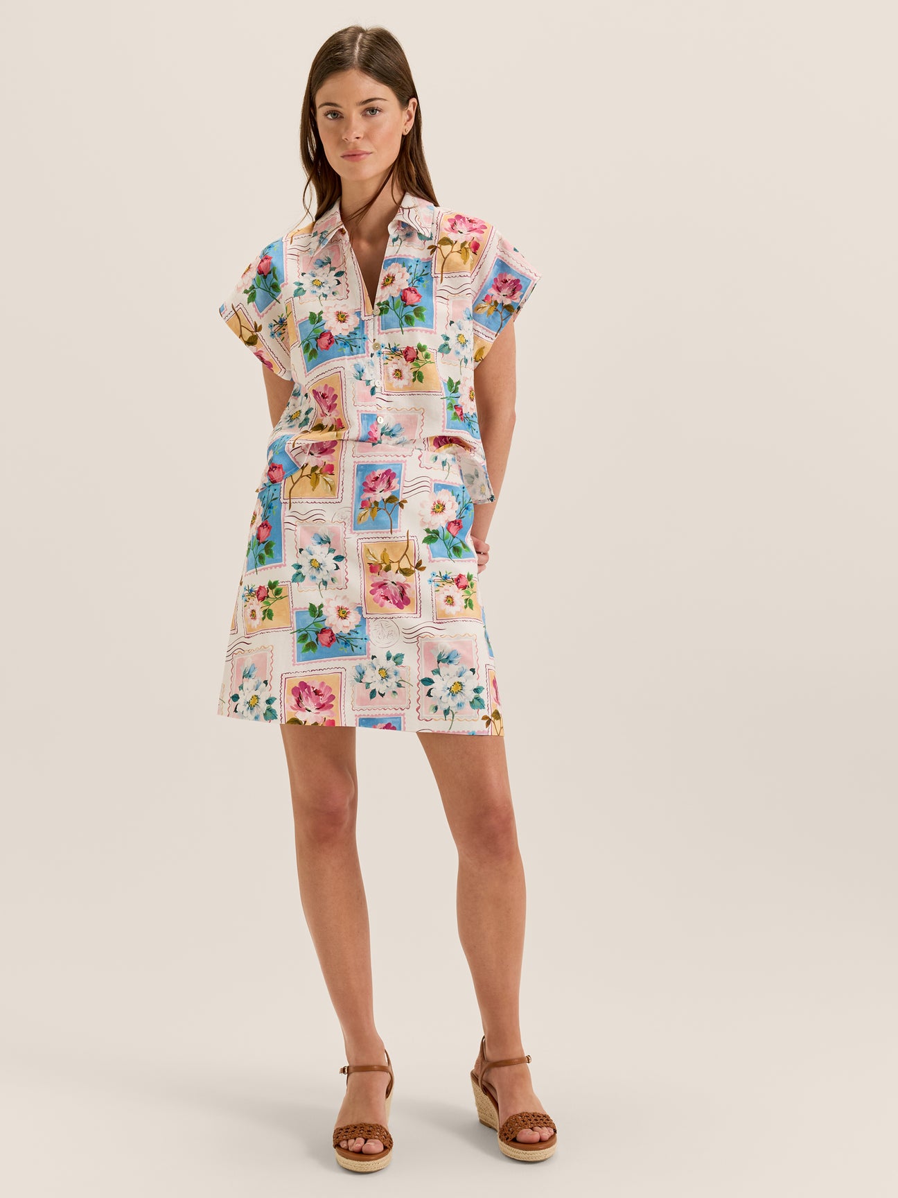Postcards Mini Skirt