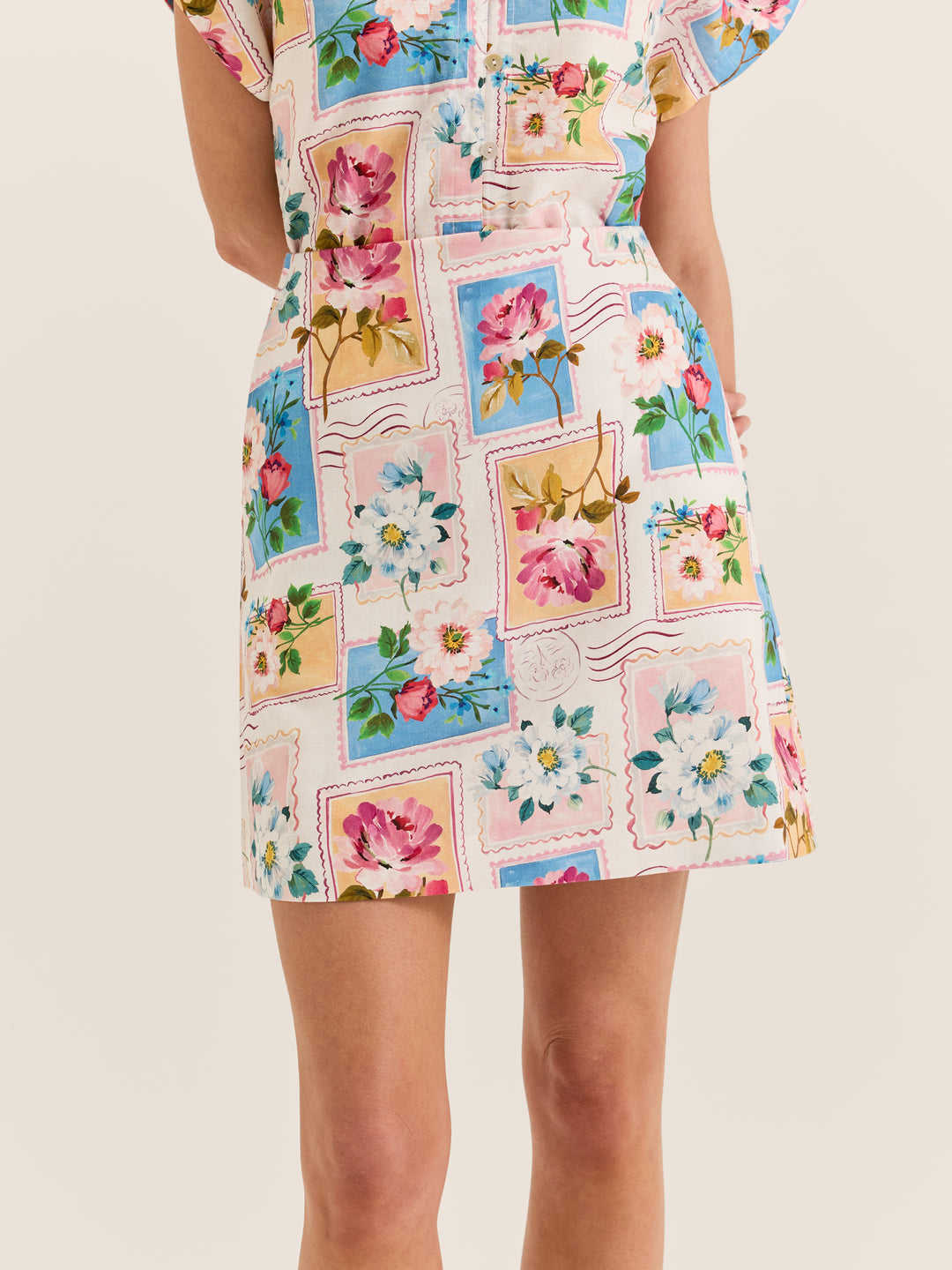 Postcards Mini Skirt