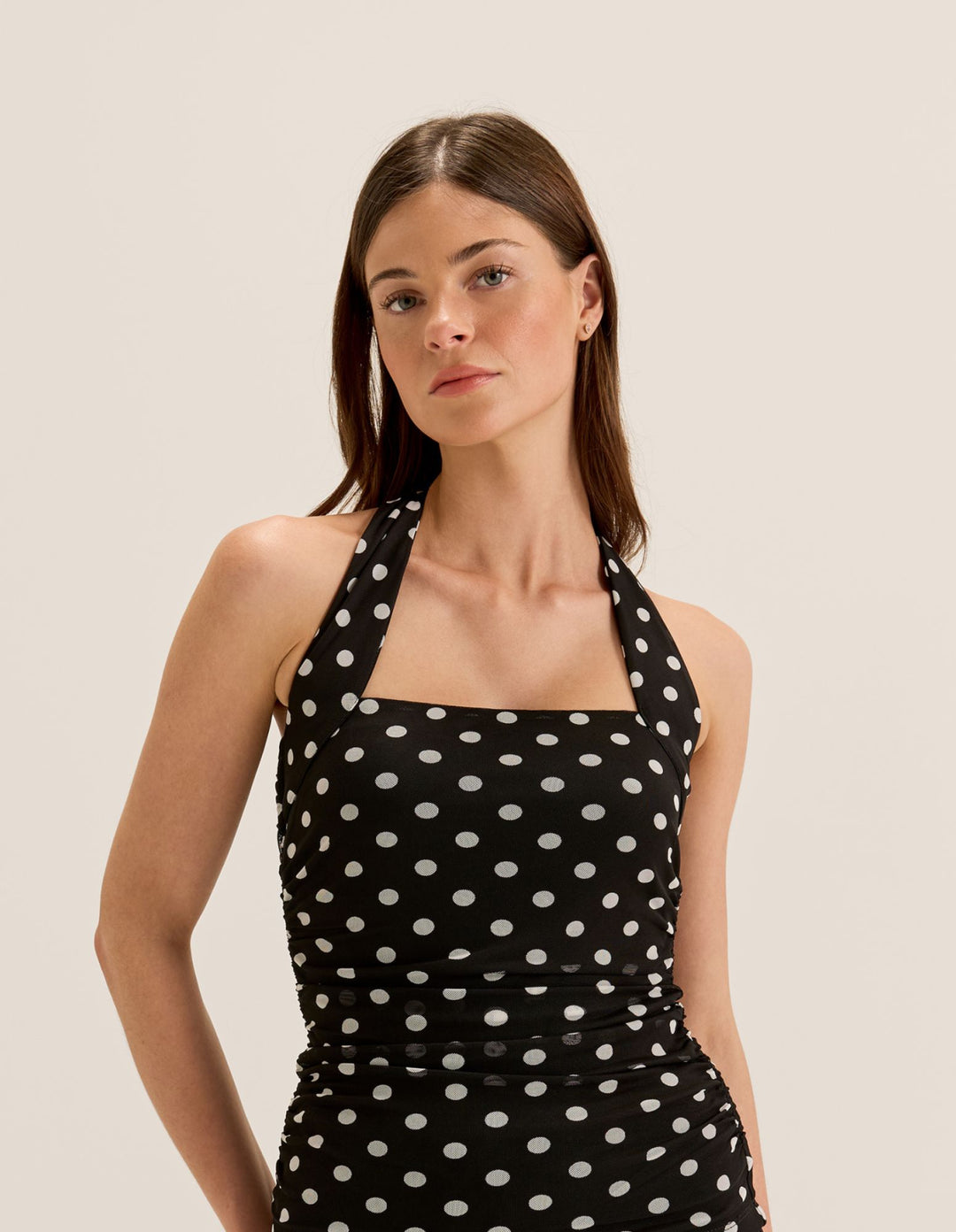 Ava Spot Mesh Top