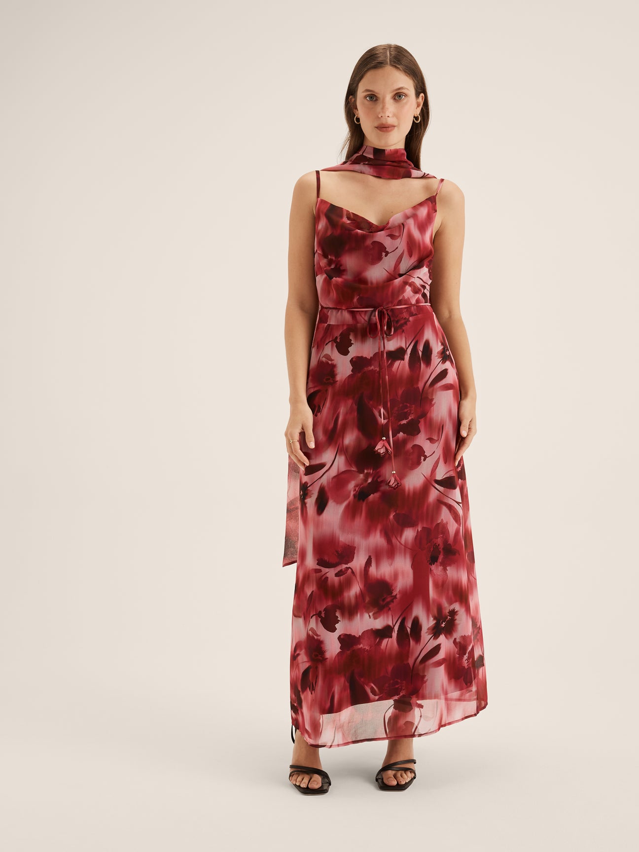 Petaline Cowl Neck Dress