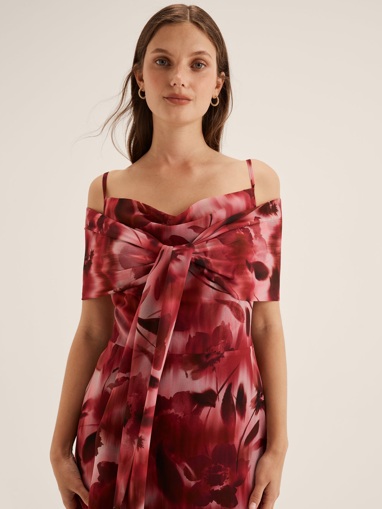 Petaline Cowl Neck Dress