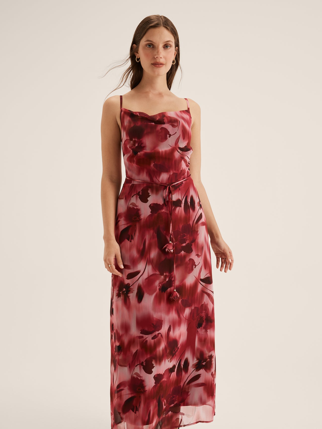 Petaline Cowl Neck Dress