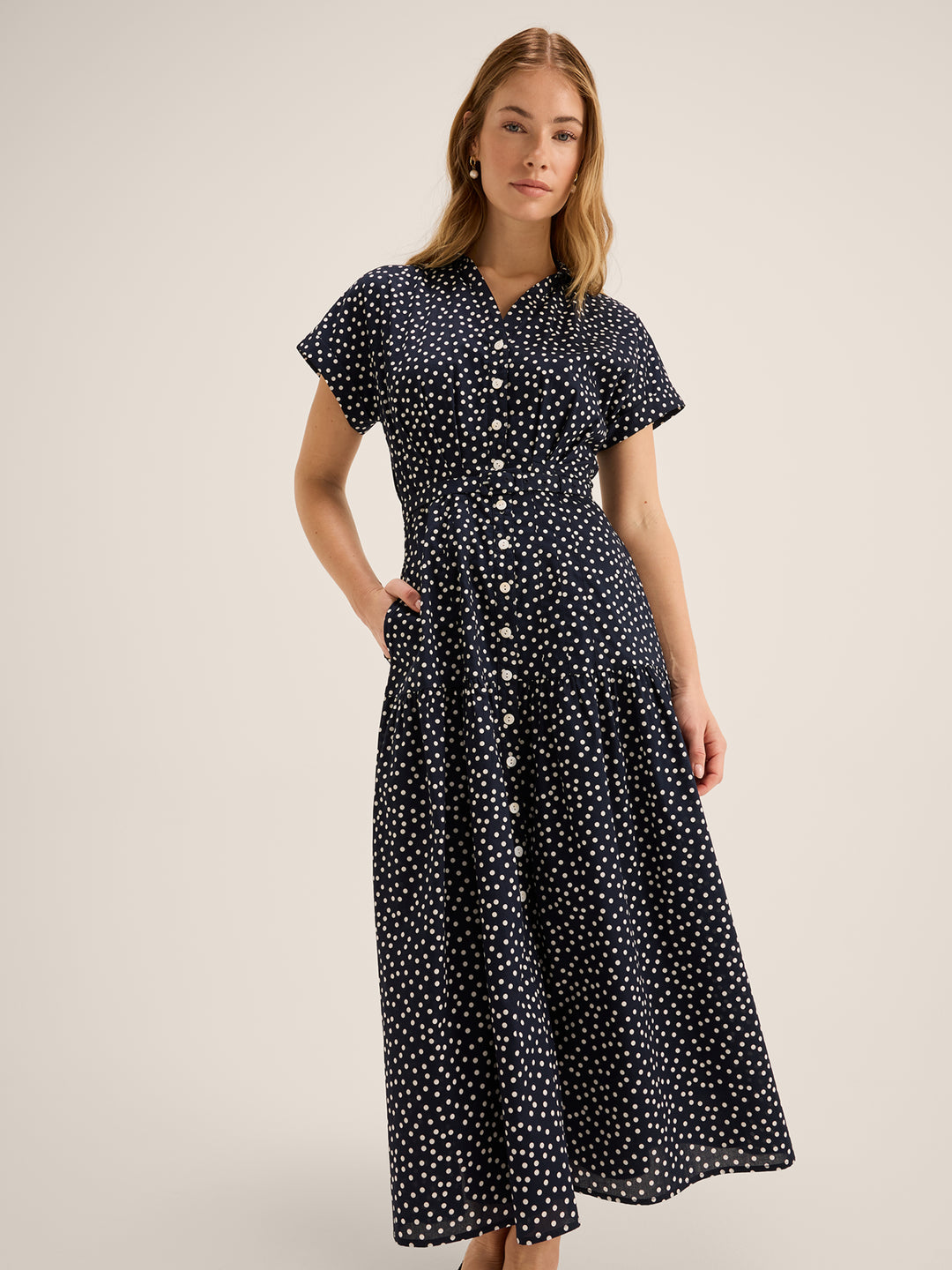 Ditzy Dot Shirtdress