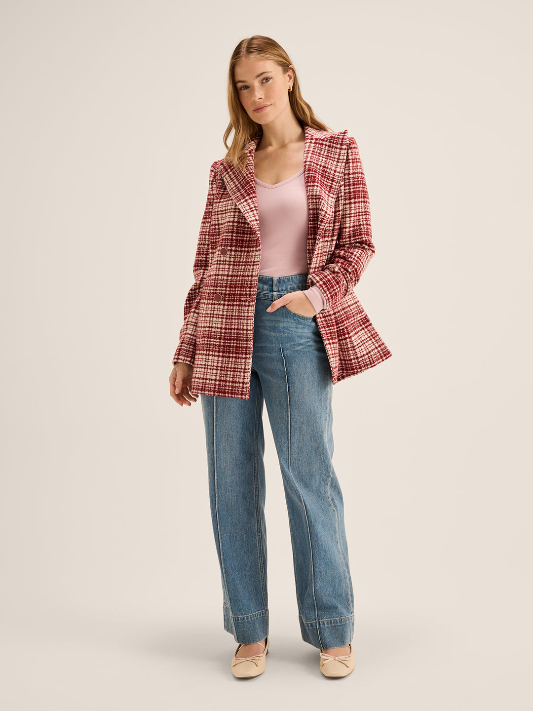 Mila Check Peacoat