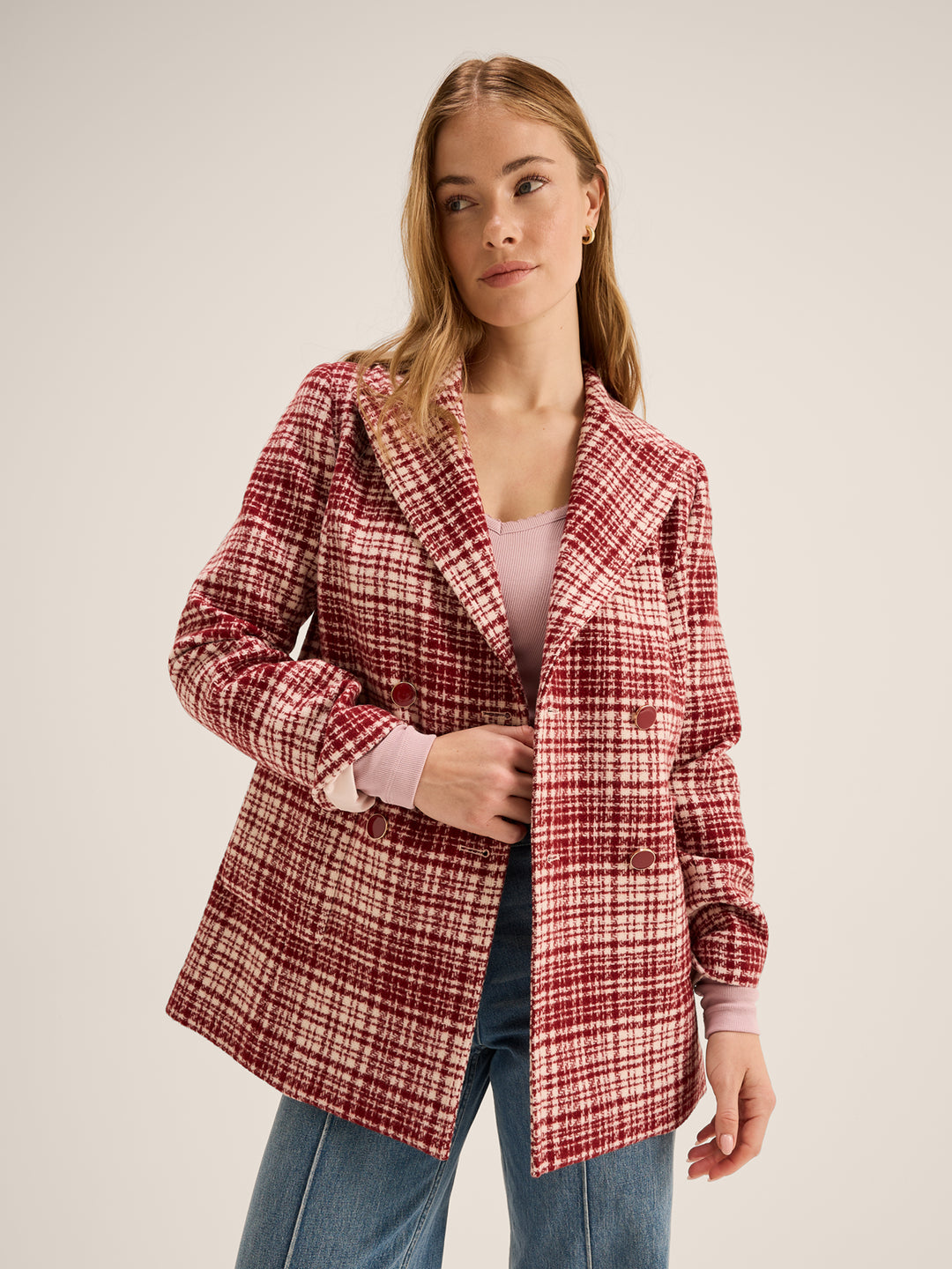 Mila Check Peacoat