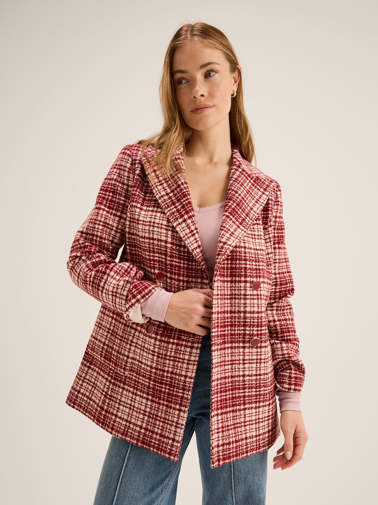 Mila Check Peacoat
