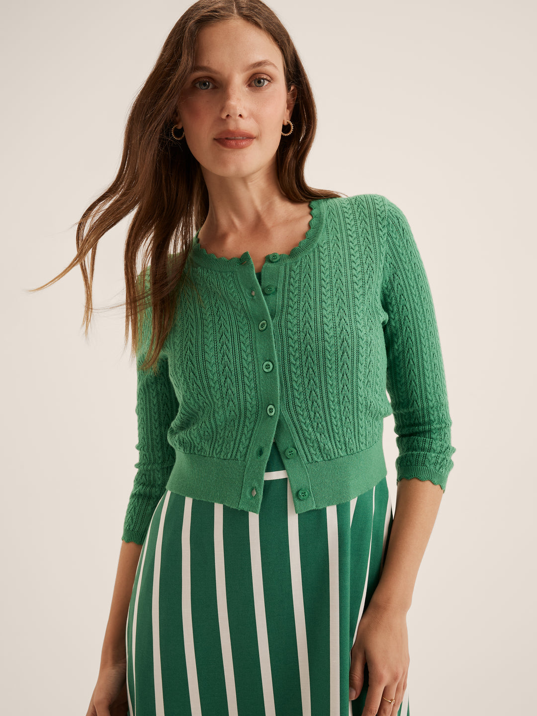 Hazel 3/4 Slv Cardigan