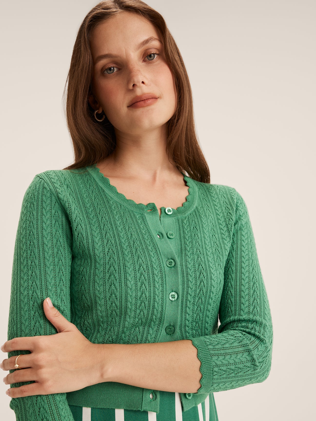 Hazel 3/4 Slv Cardigan