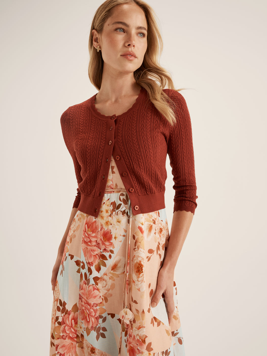 Hazel 3/4 Sleeve Cardigan