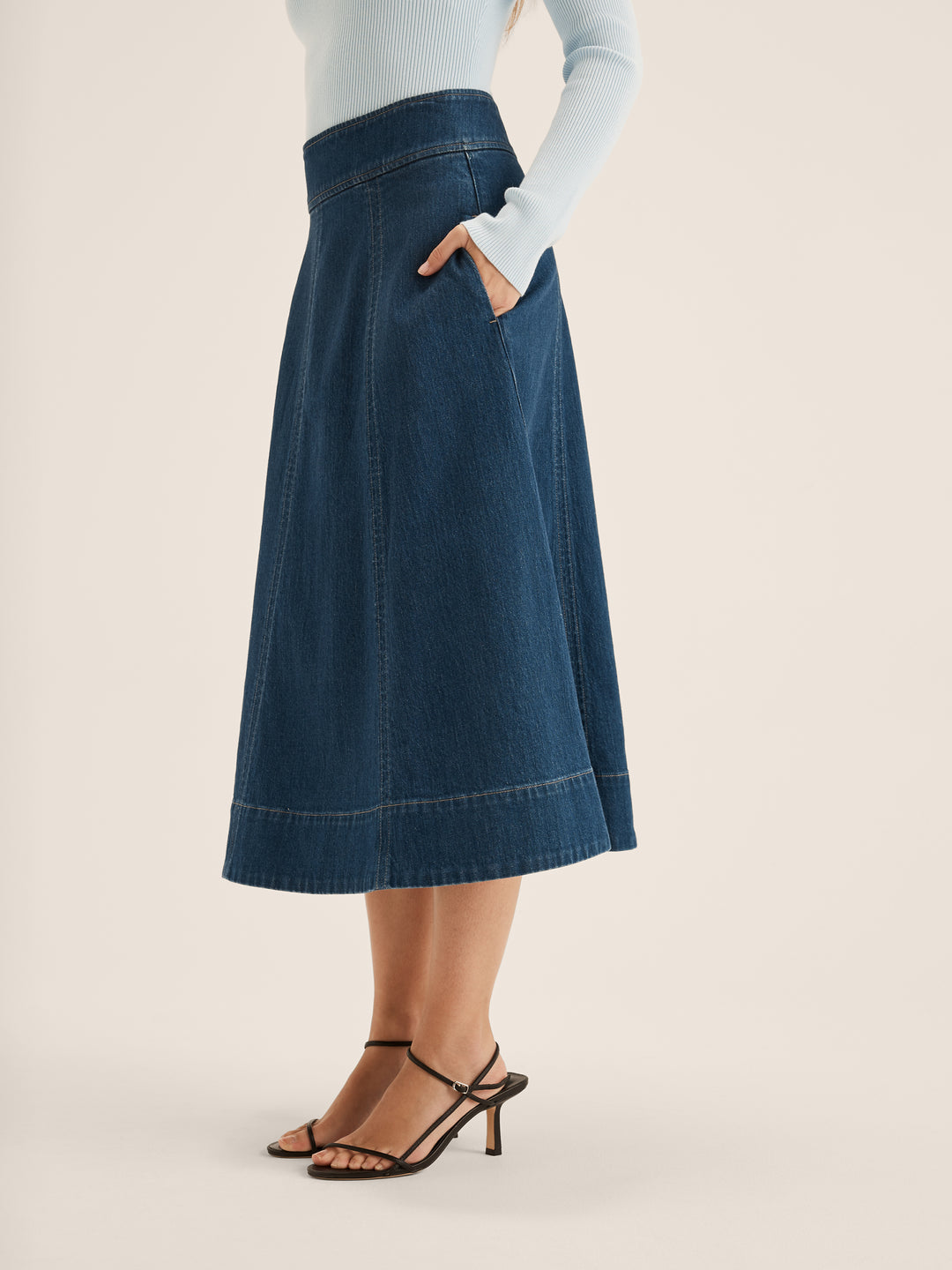 Isla Denim Midi Skirt