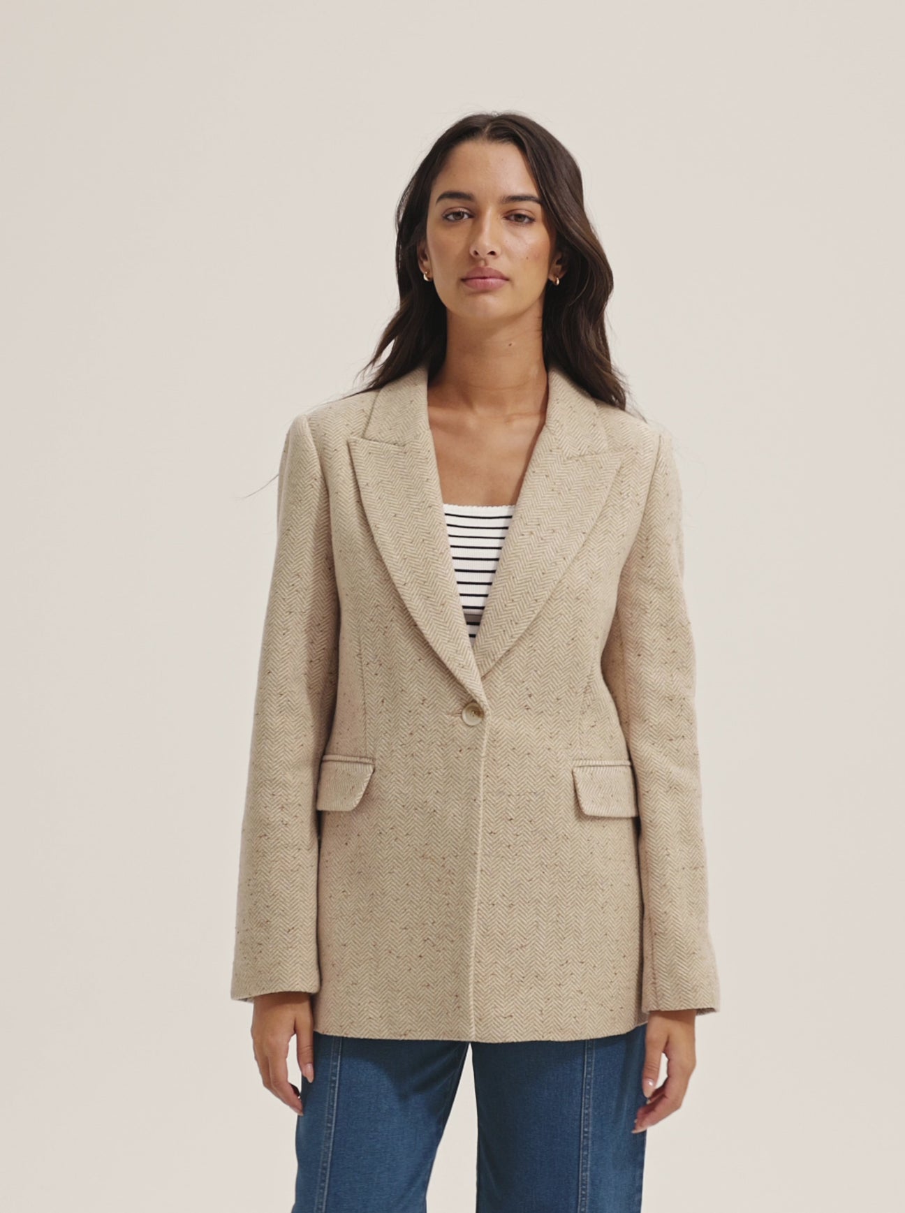 Herringbone Short Coat