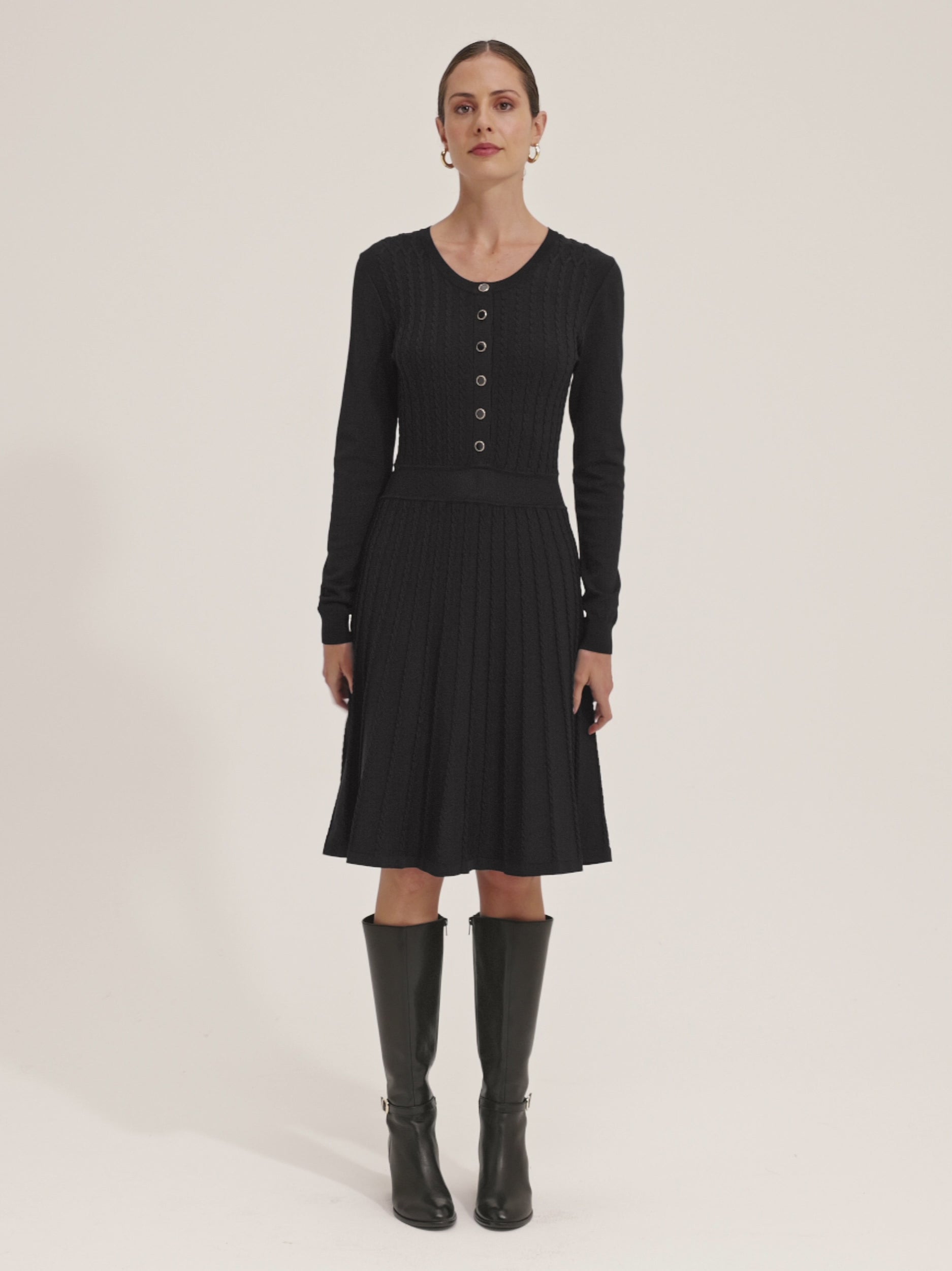 knit dress aus Lindsey Knit Dress - Dark Red