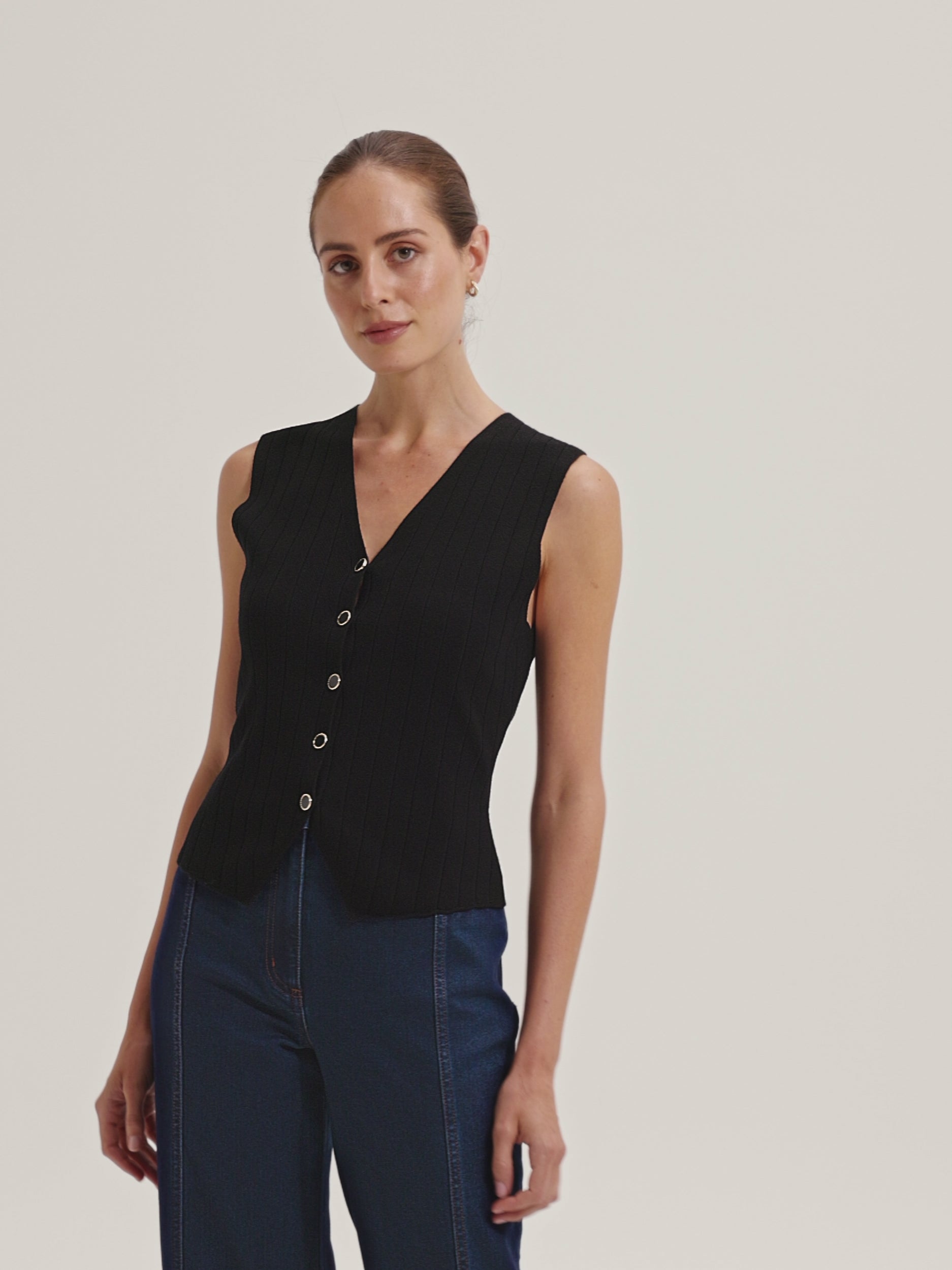 ボトムスその他 Philosophy Di Lorenzo Serafini Tailored Black Acetate Vest LORENZO TAILORED VEST - BLACK – POSSE