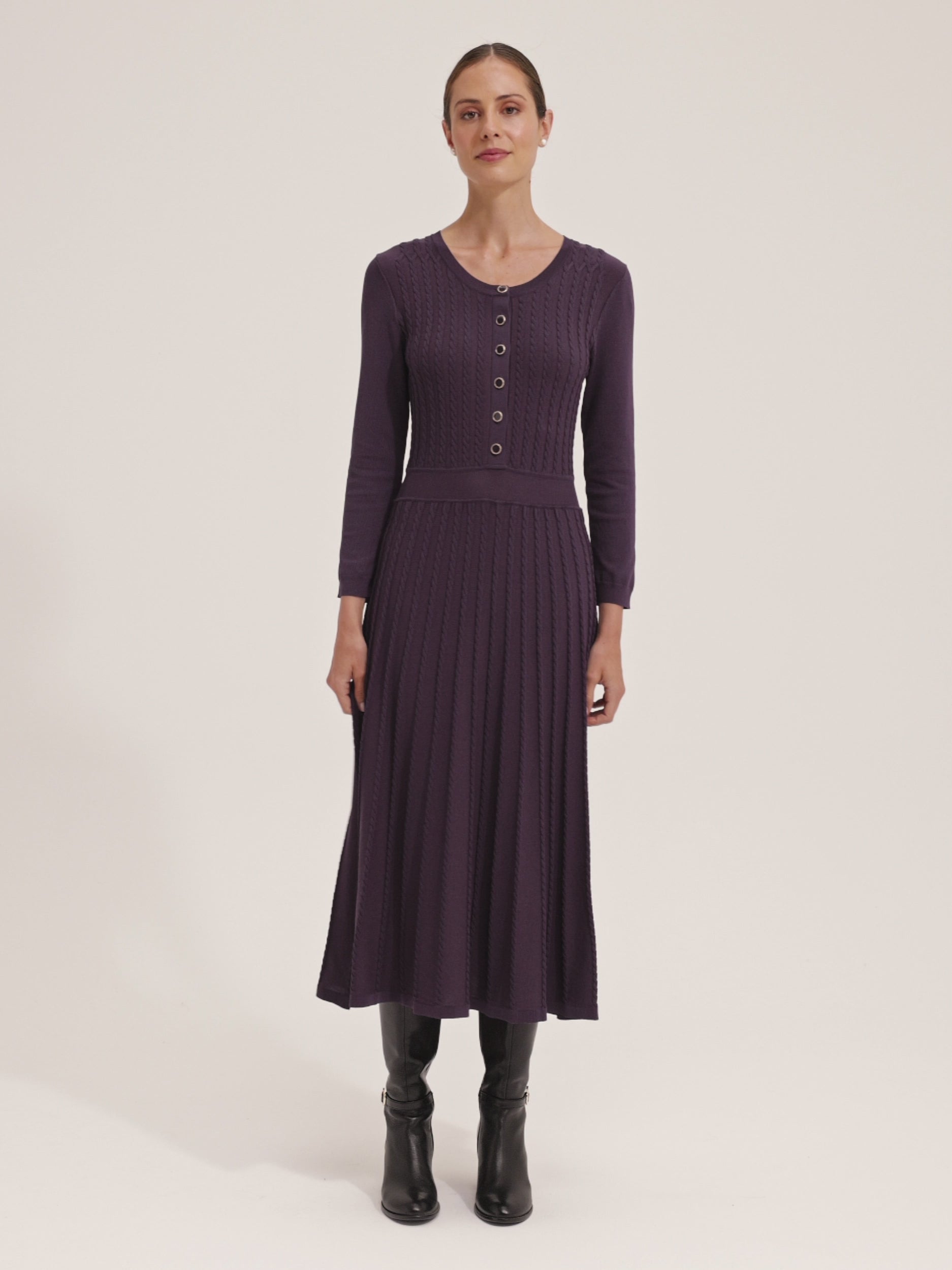 Ritz Purple Knit Midi Dress | Review Australia