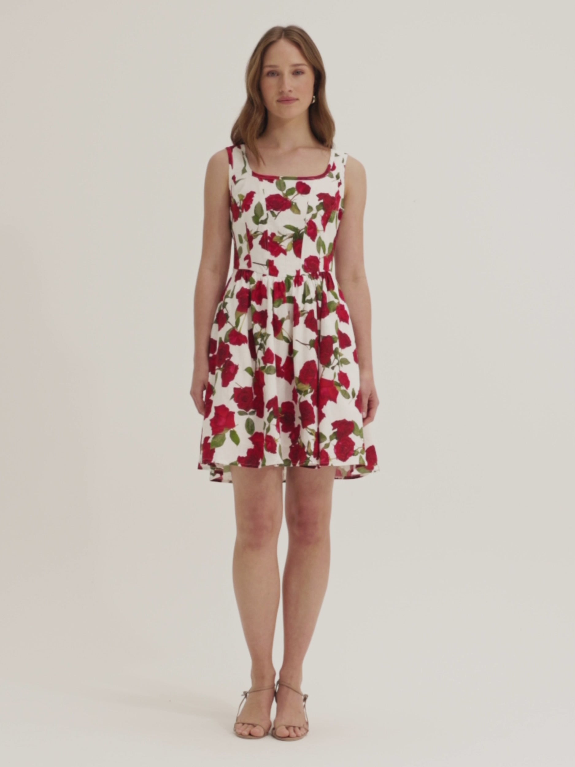 Rosa Vasette White Floral Mini Dress Review Australia