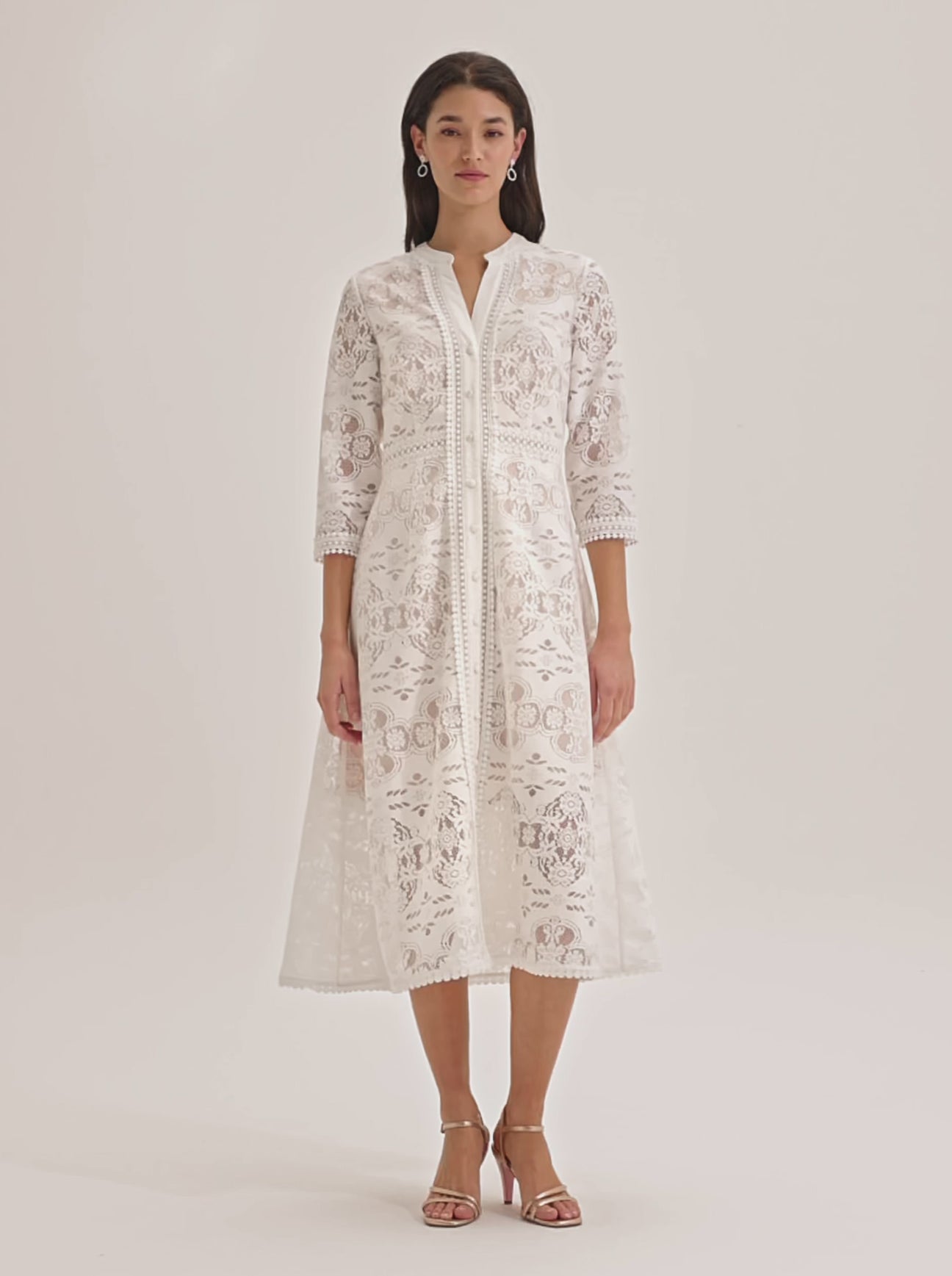 Nostalgia Lace Shirtdress