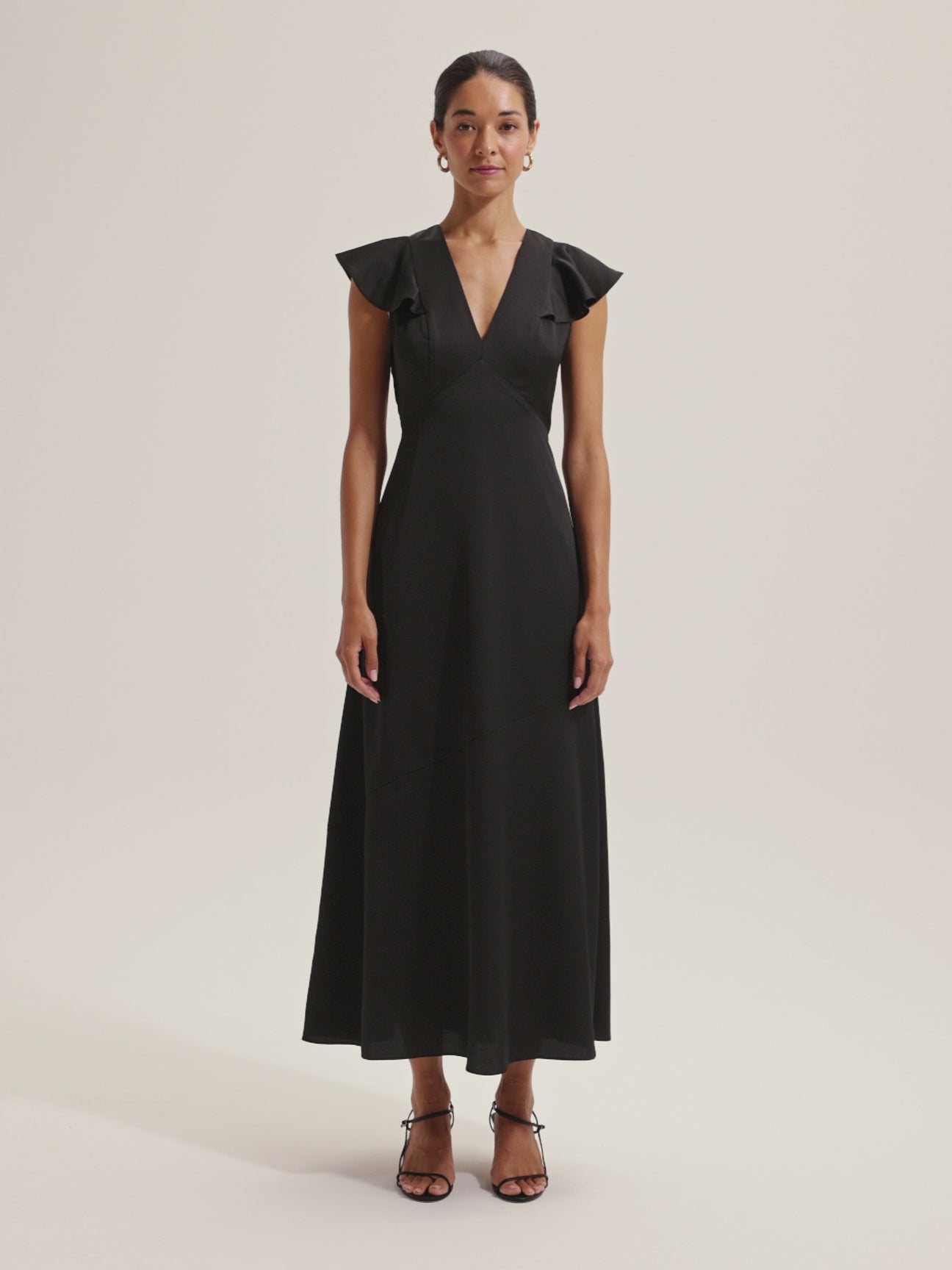 Montreal Flounce Sleeve Dress