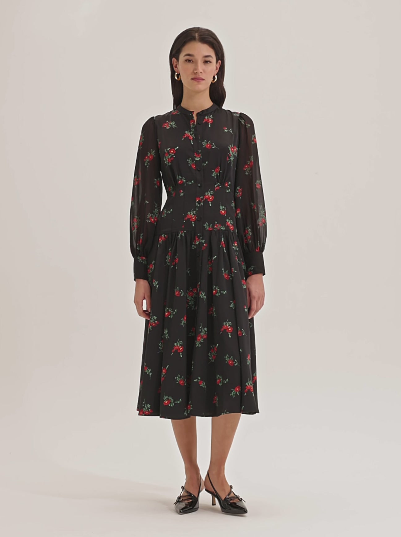 Posing Roses Shirtdress