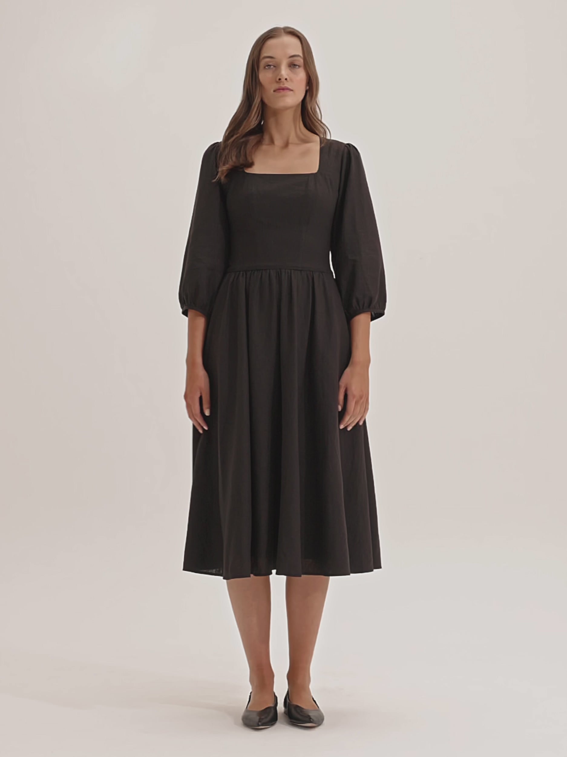 Black midi dress australia online