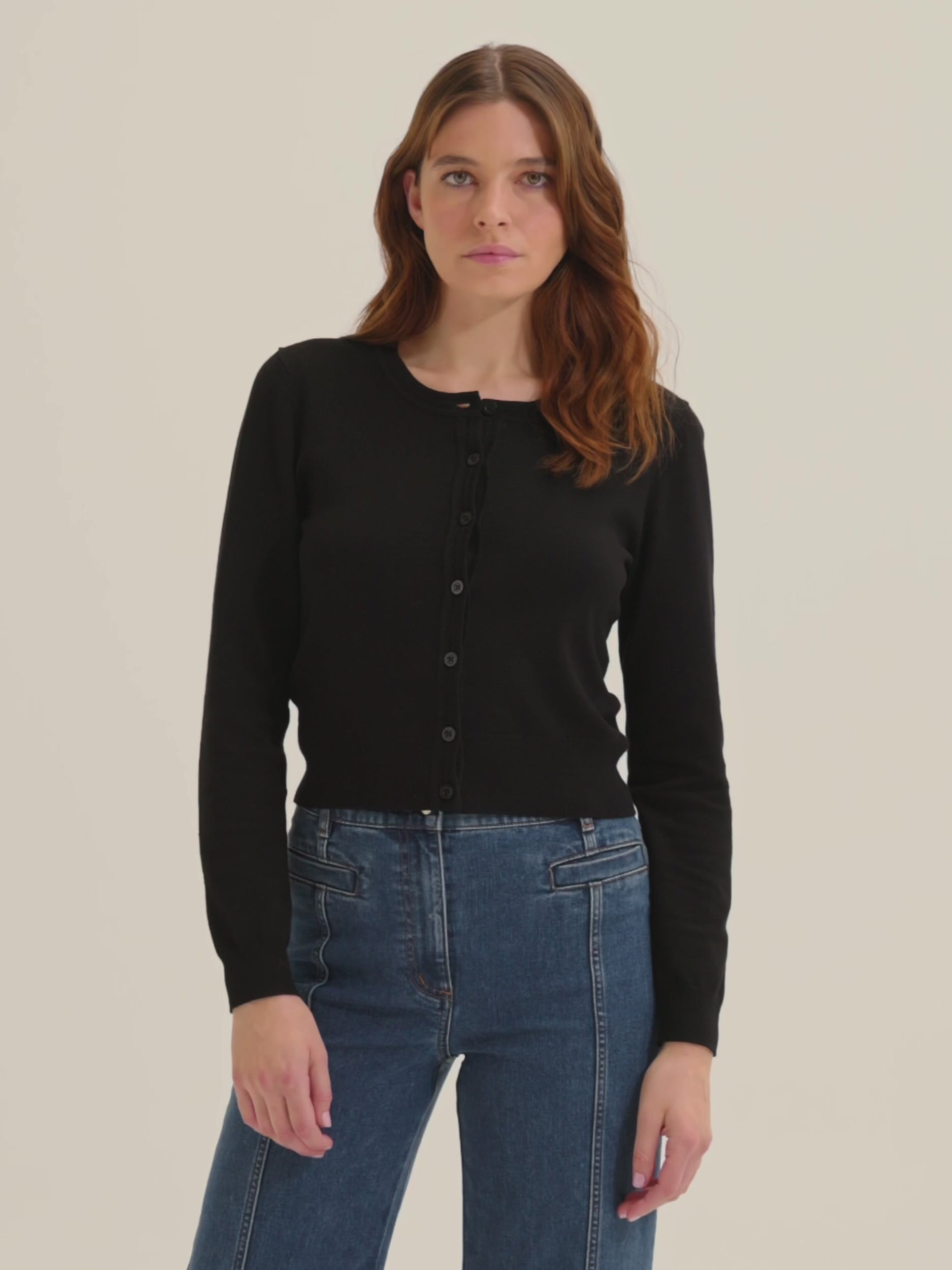 ◆Sienne◆ Camille Cardigan Black S4WJK03FG Camille Cardigan (Black) - sienne