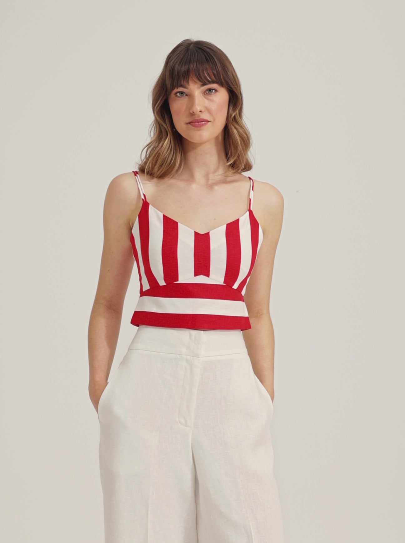 Flamingo Stripe Top